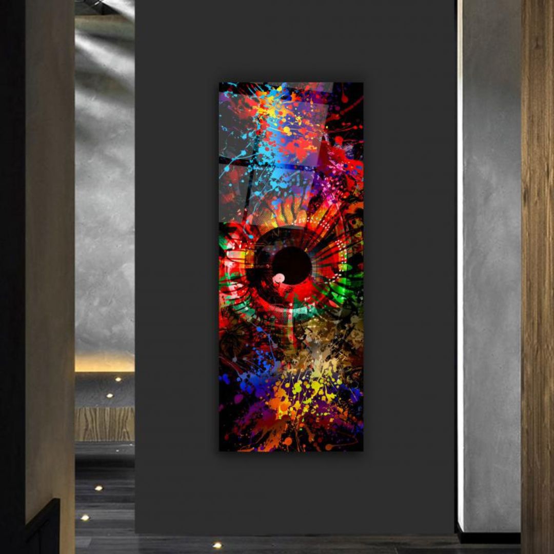 Prismatic Eye of Chaos Glass Wall Art