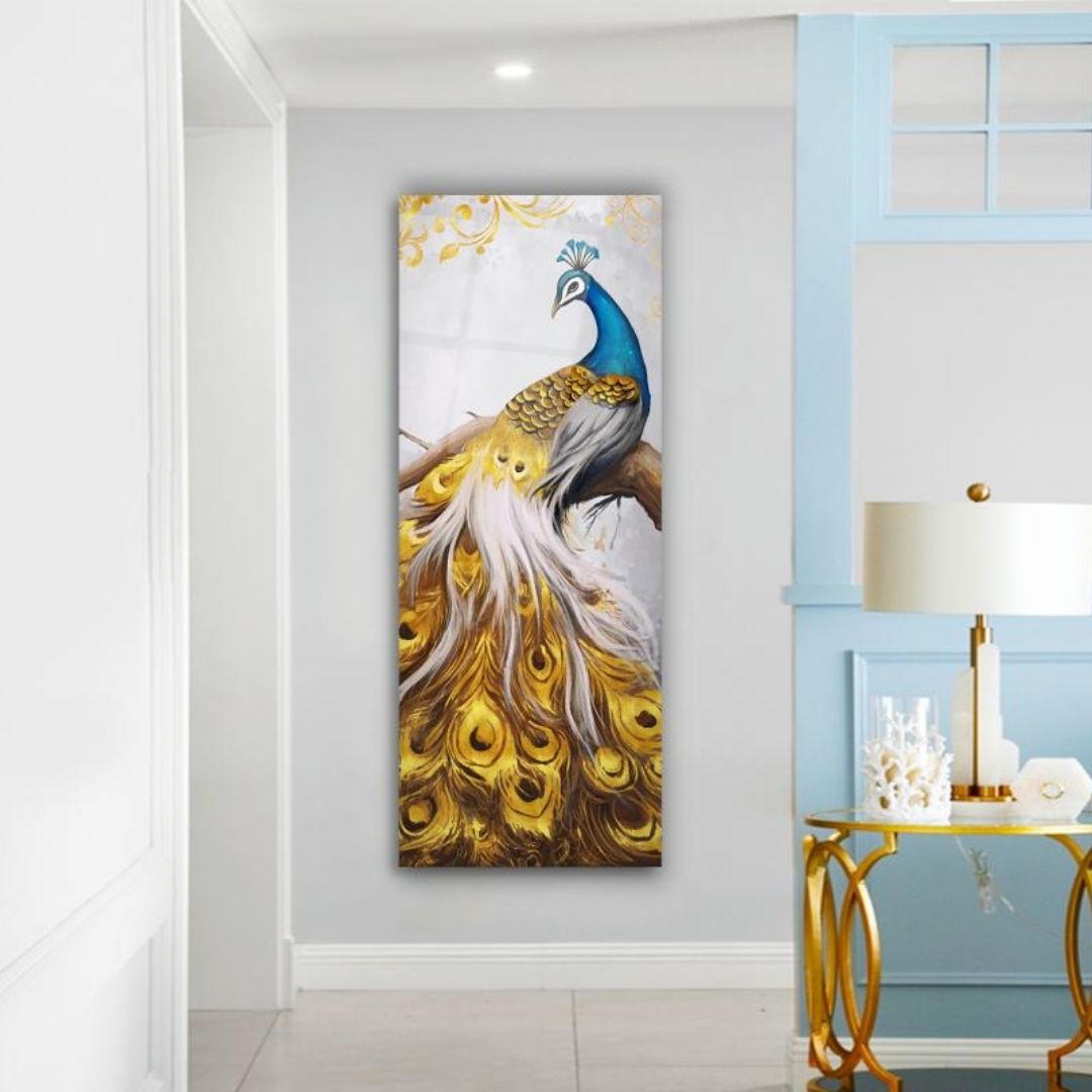 Golden Elegance: The Majestic Peacock