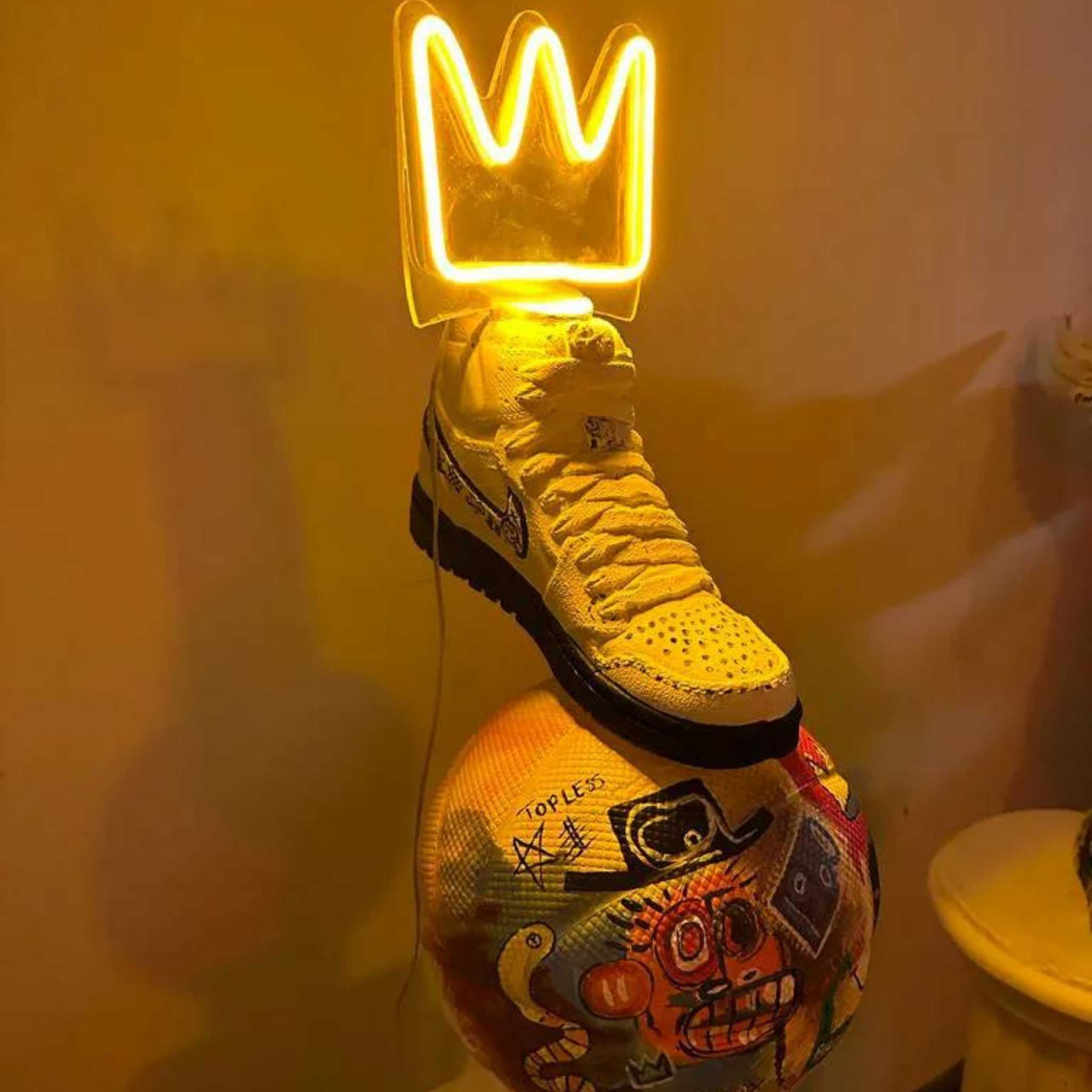 Lighted Nike & Basquiat