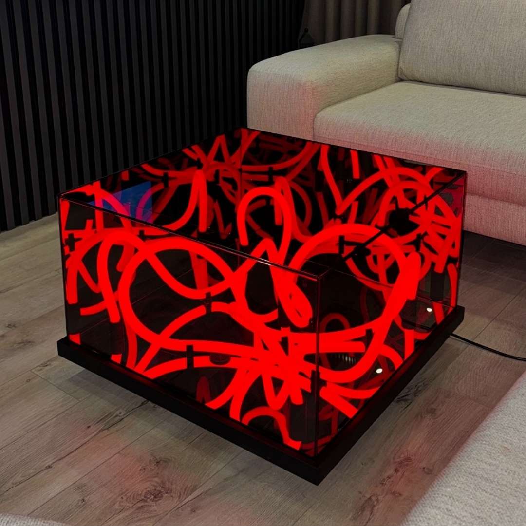 Neon Aura Illuminated Coffee Table