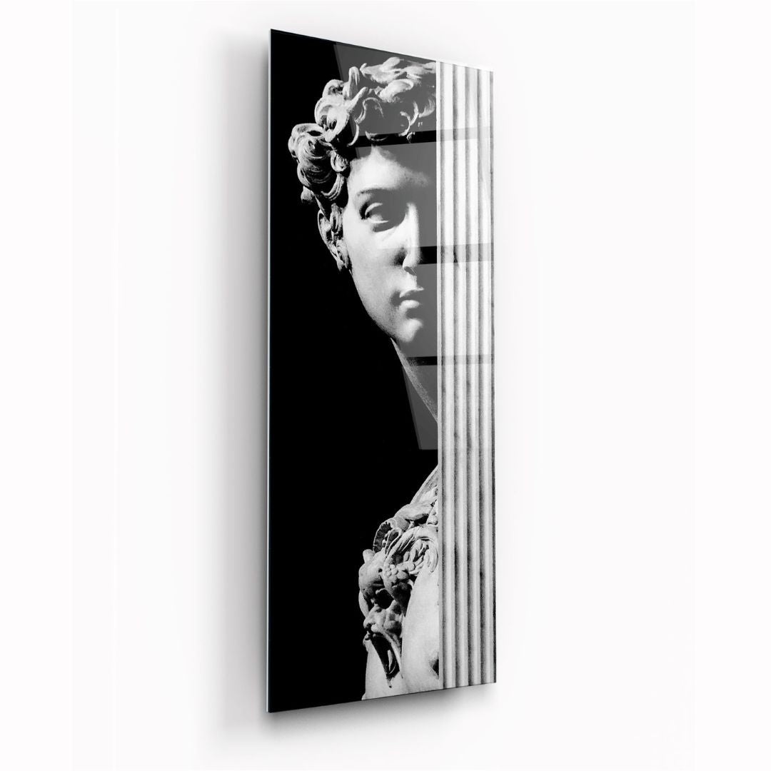 Shadowed David Glass Wall Art