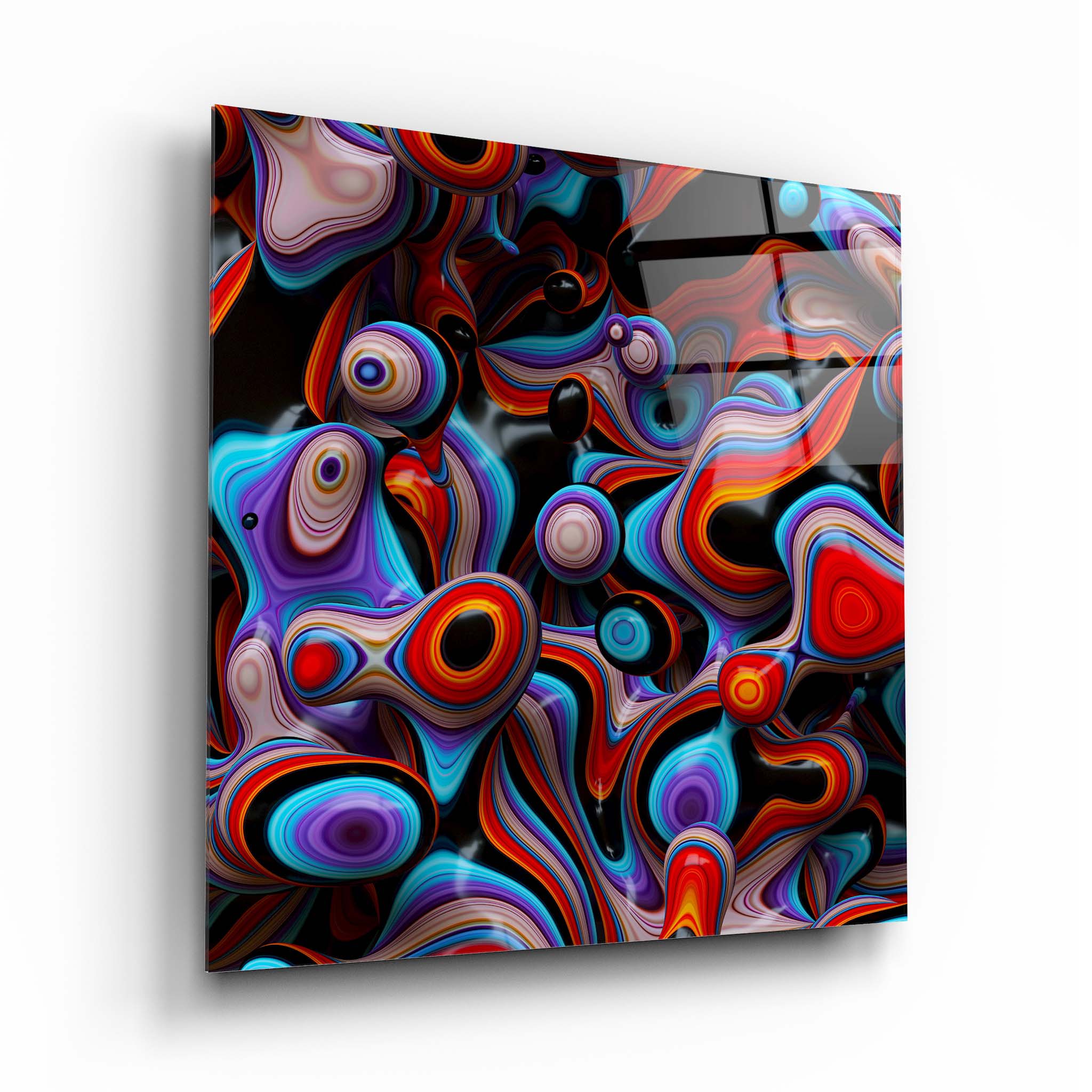 Colorful Abstract Glass Wall Art