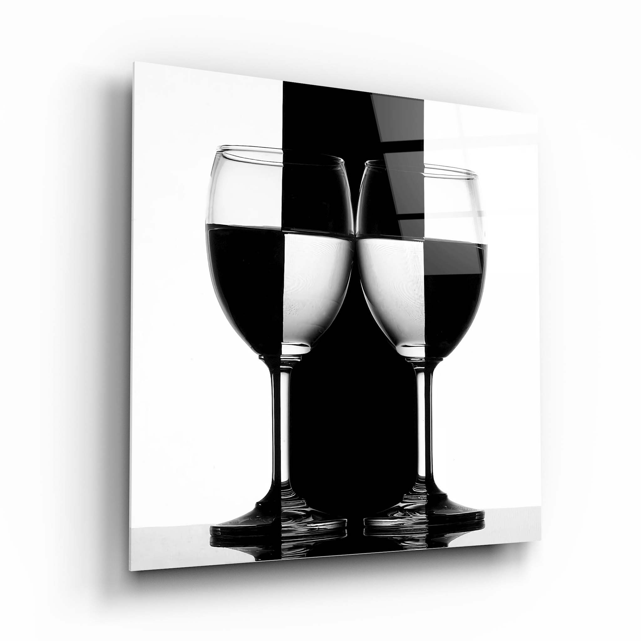 Black and White Glass Wall Art