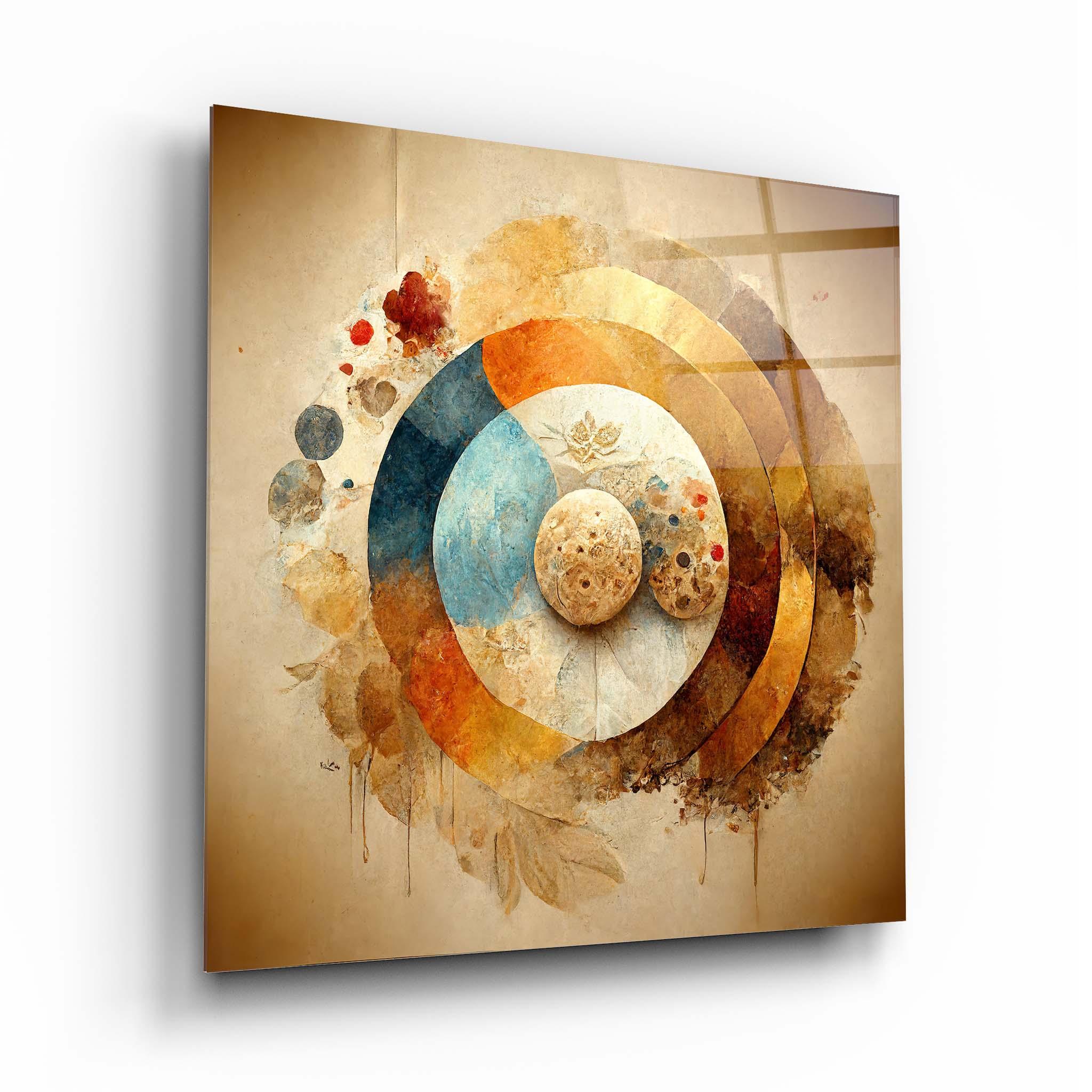 Abstract Round Glass Wall Art - Artchi