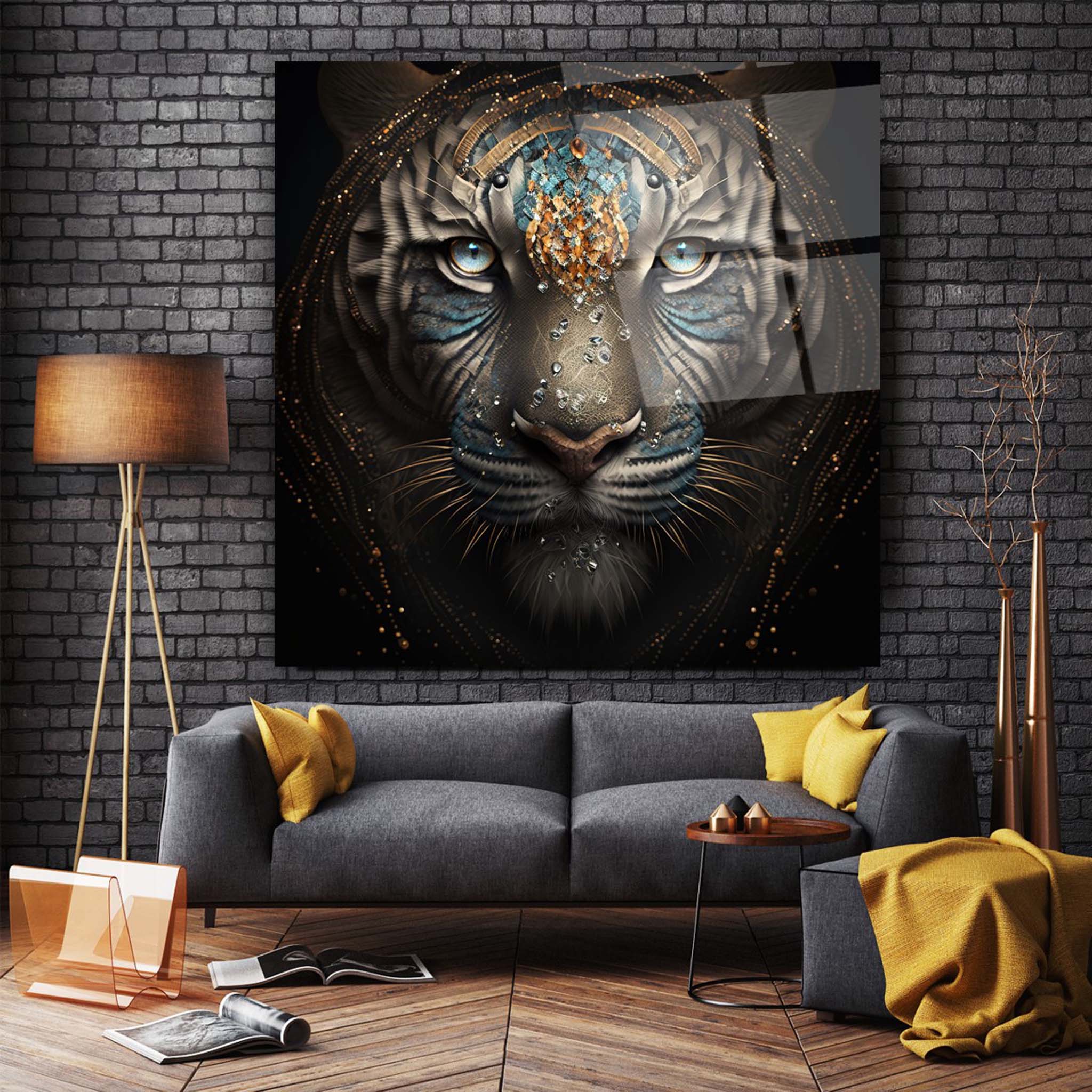 Tiger Glass Wall Art 4