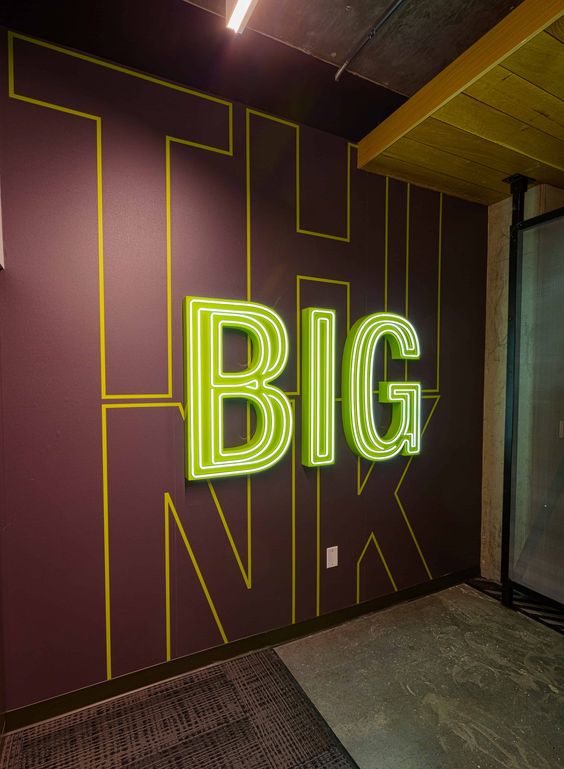 Think Big Neon Outdoor Sign