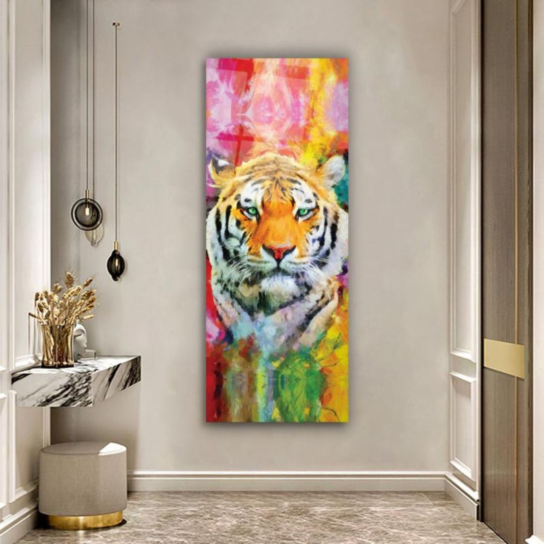 Fiery Majesty Glass Wall Art