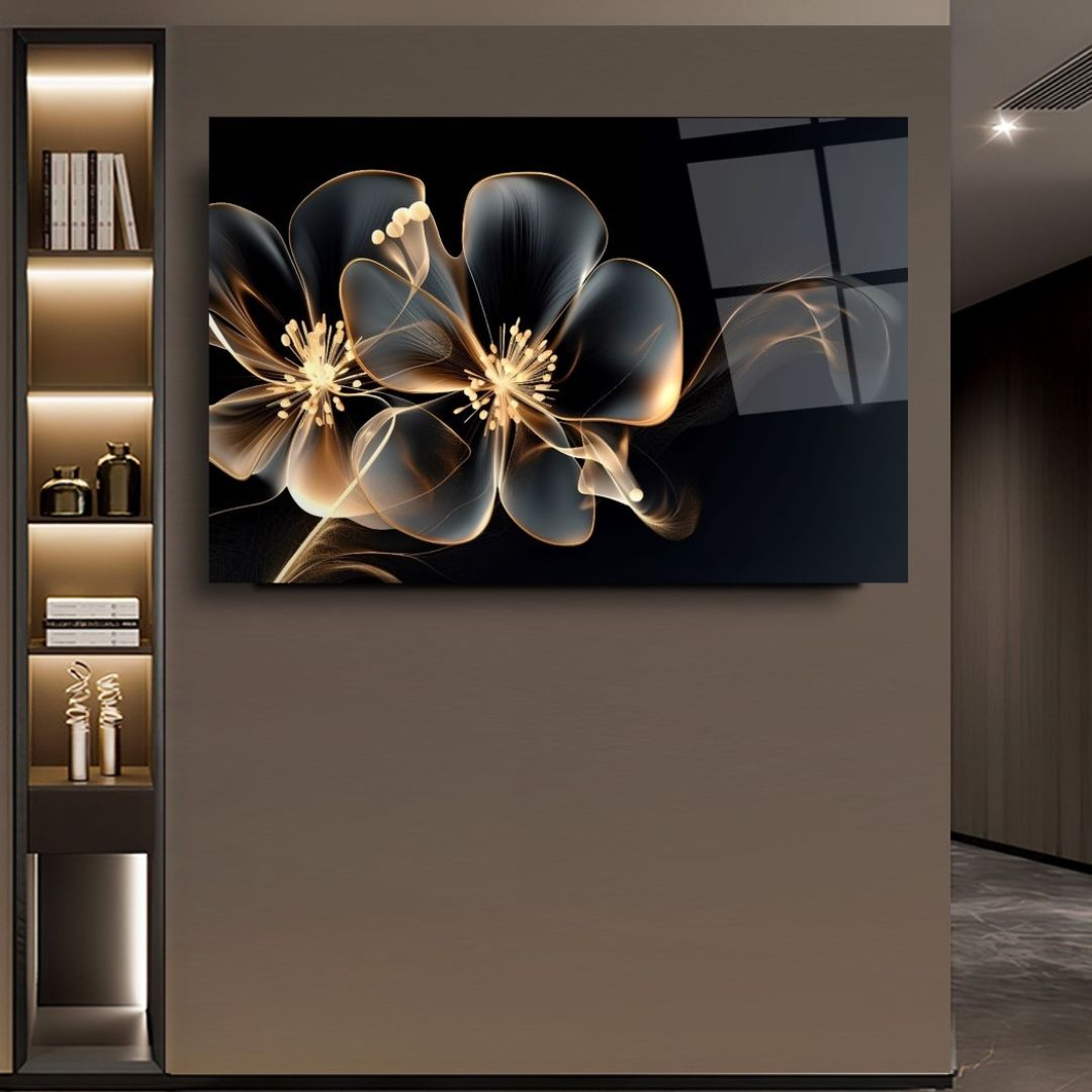 Ethereal Blossom Glass Wall Art