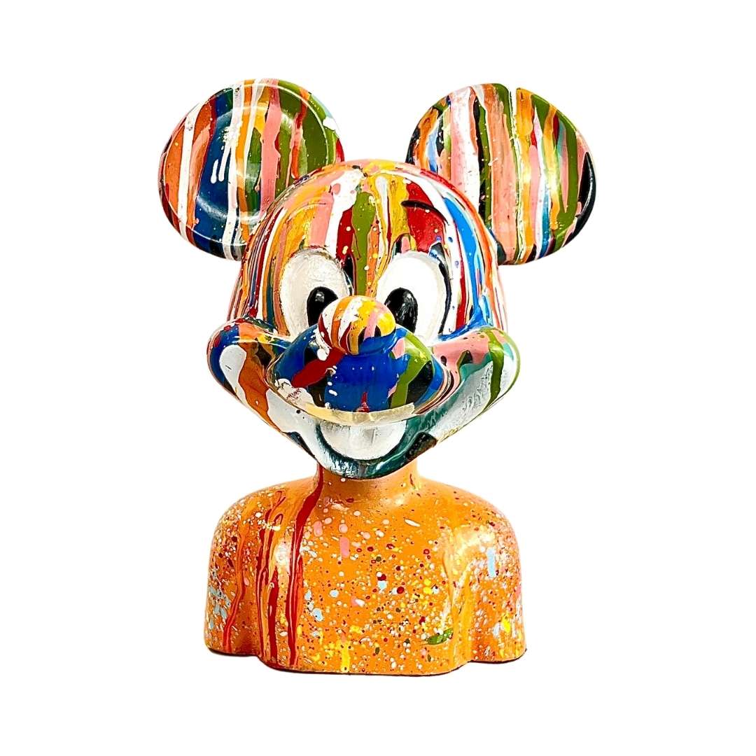 Colour Splash Mickey Sculpture with Black Tiers