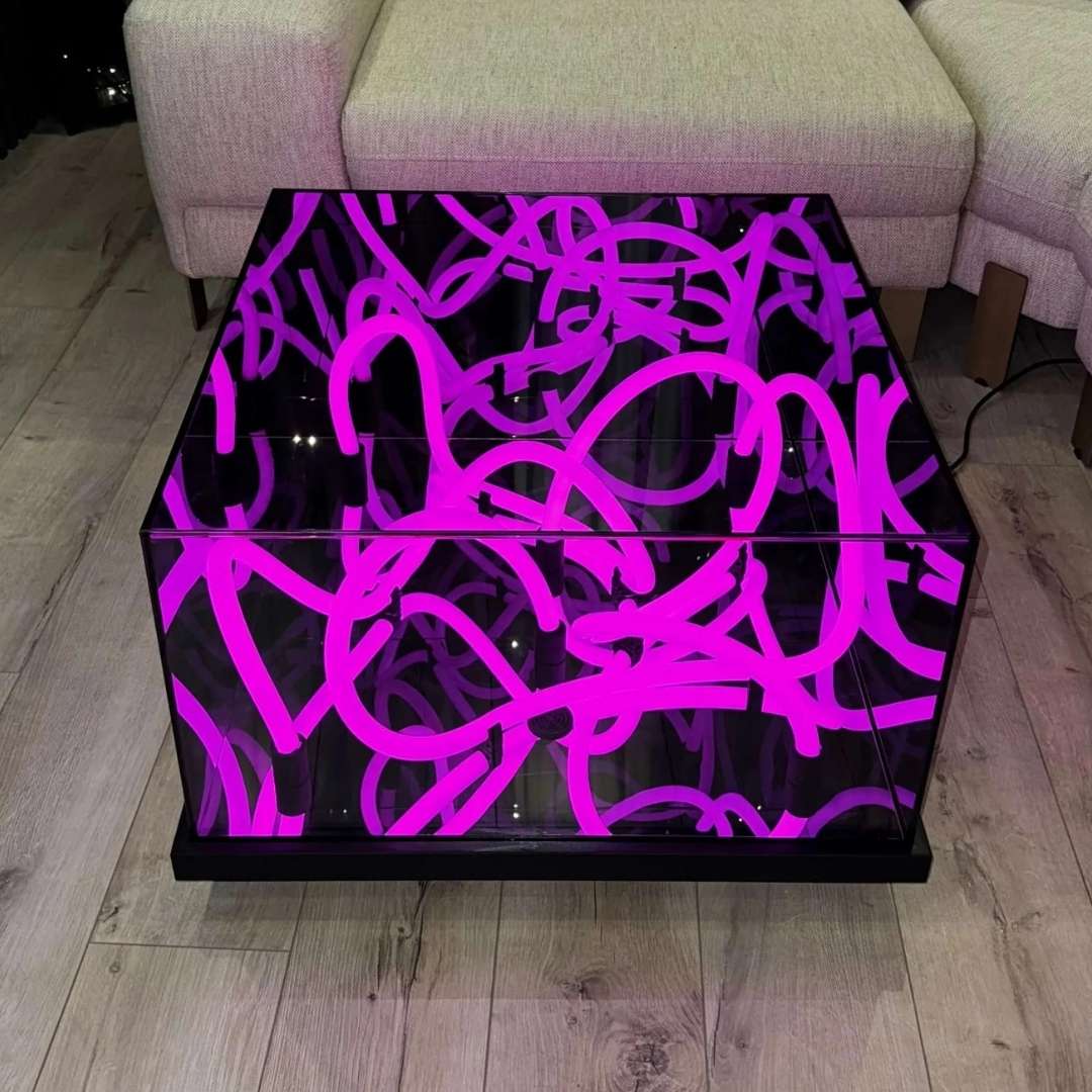 Neon Aura Illuminated Coffee Table