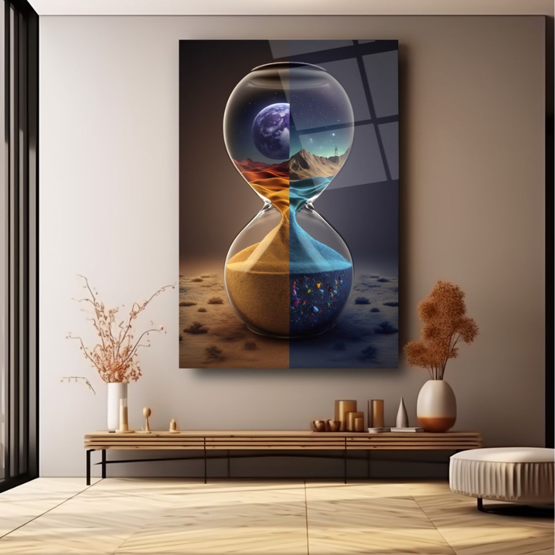 Timeless Dimensions Glass Wall Art