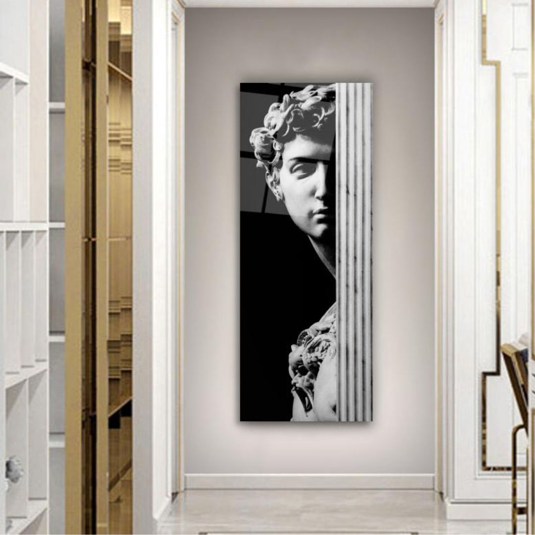 Shadowed David Glass Wall Art