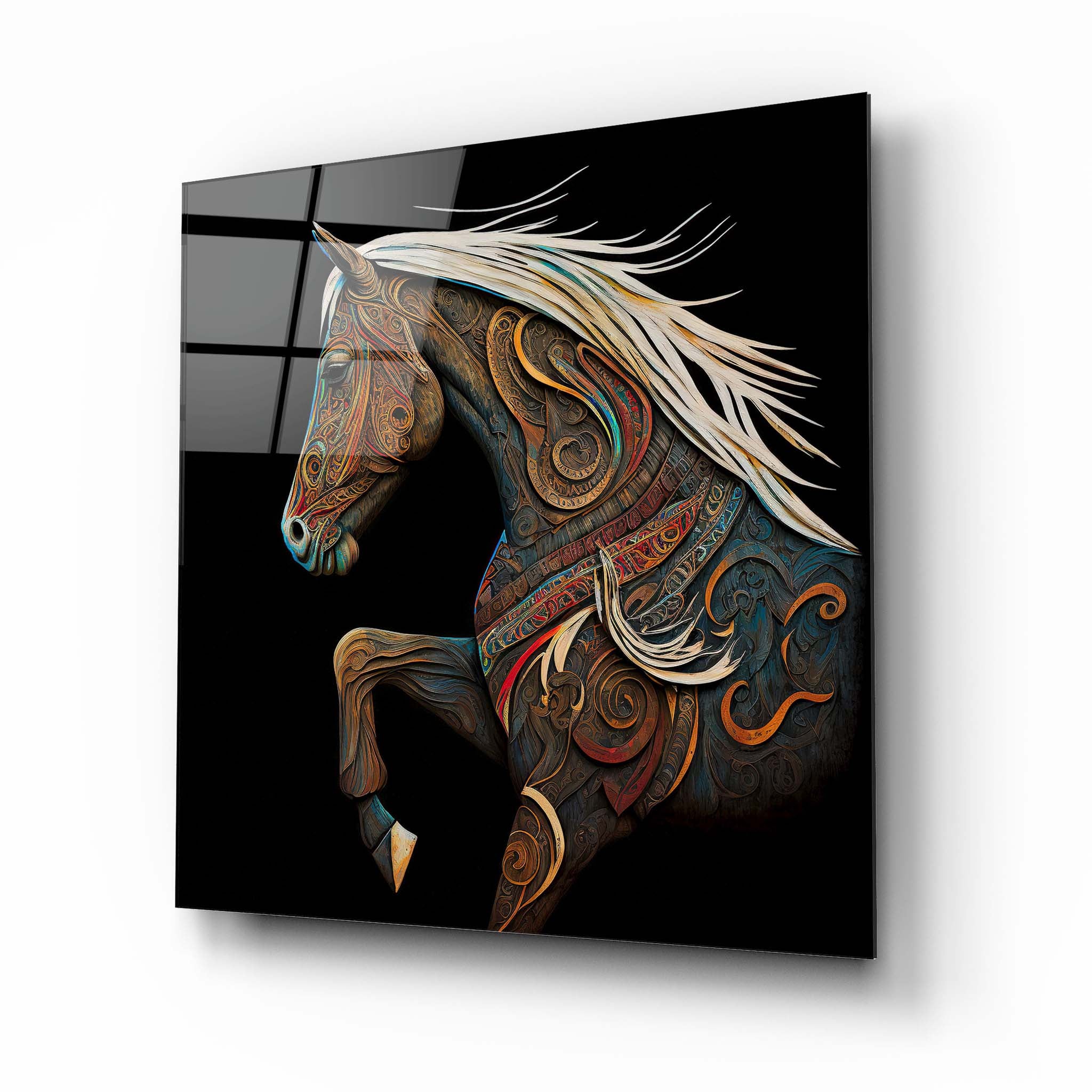 Horse Glass Wall Art 3