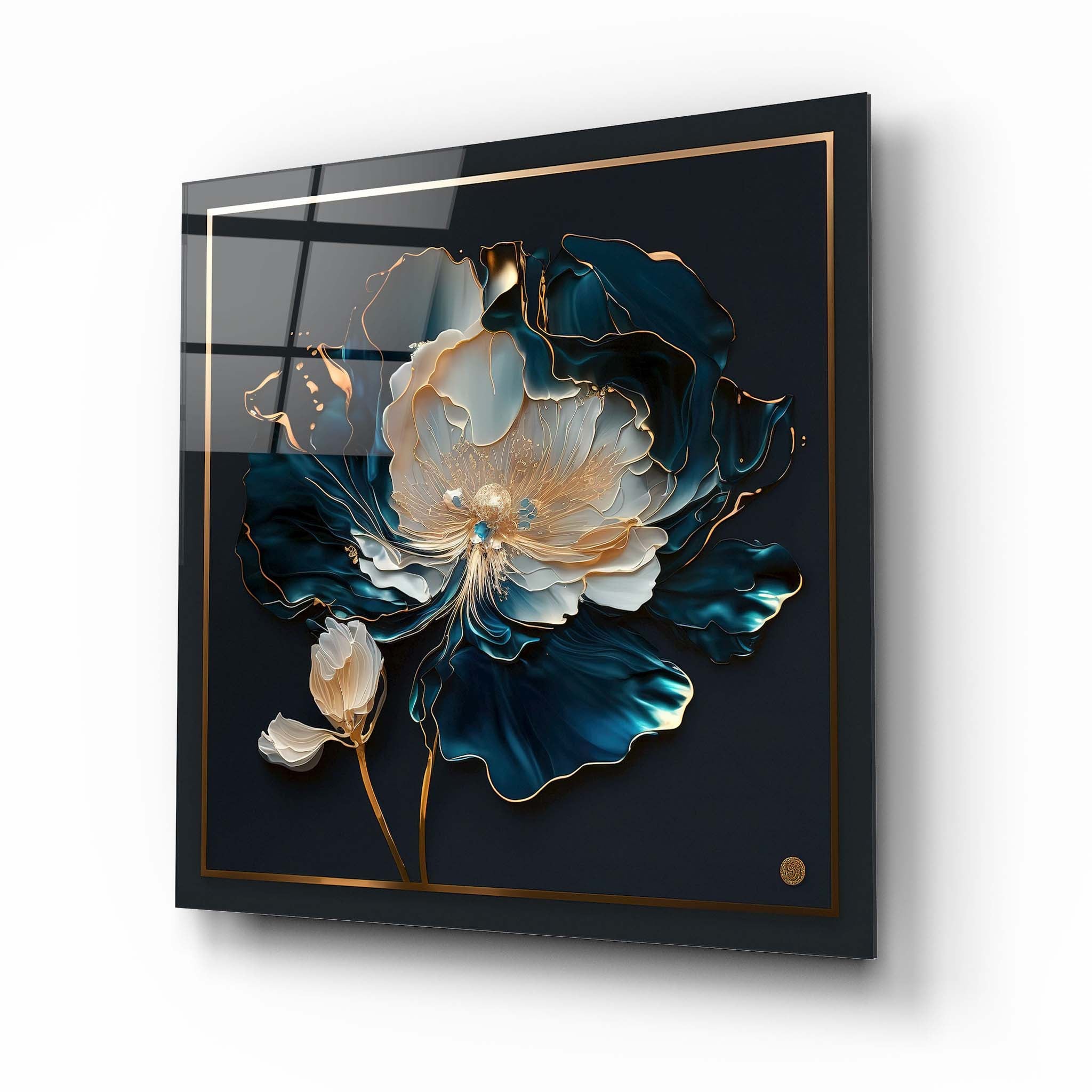 Flower Glass Wall Art 6