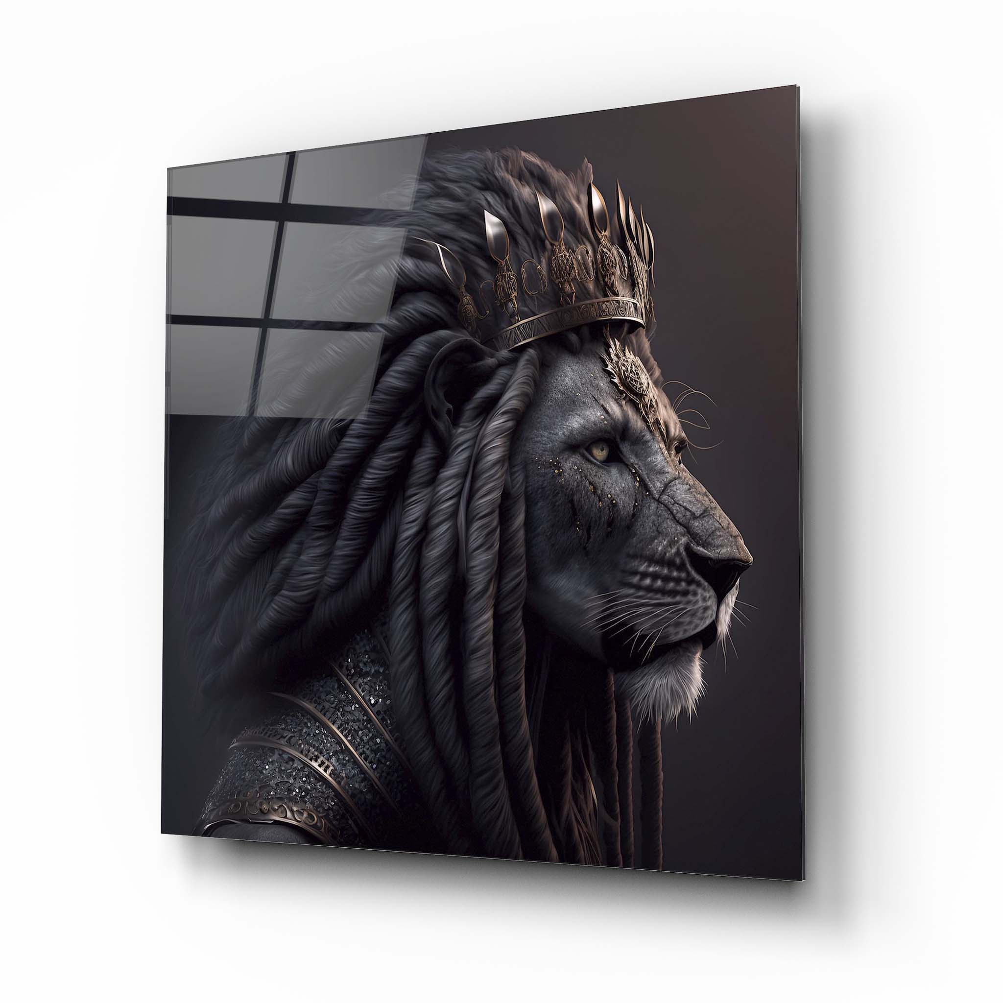 Lion Glass Wall Art 3