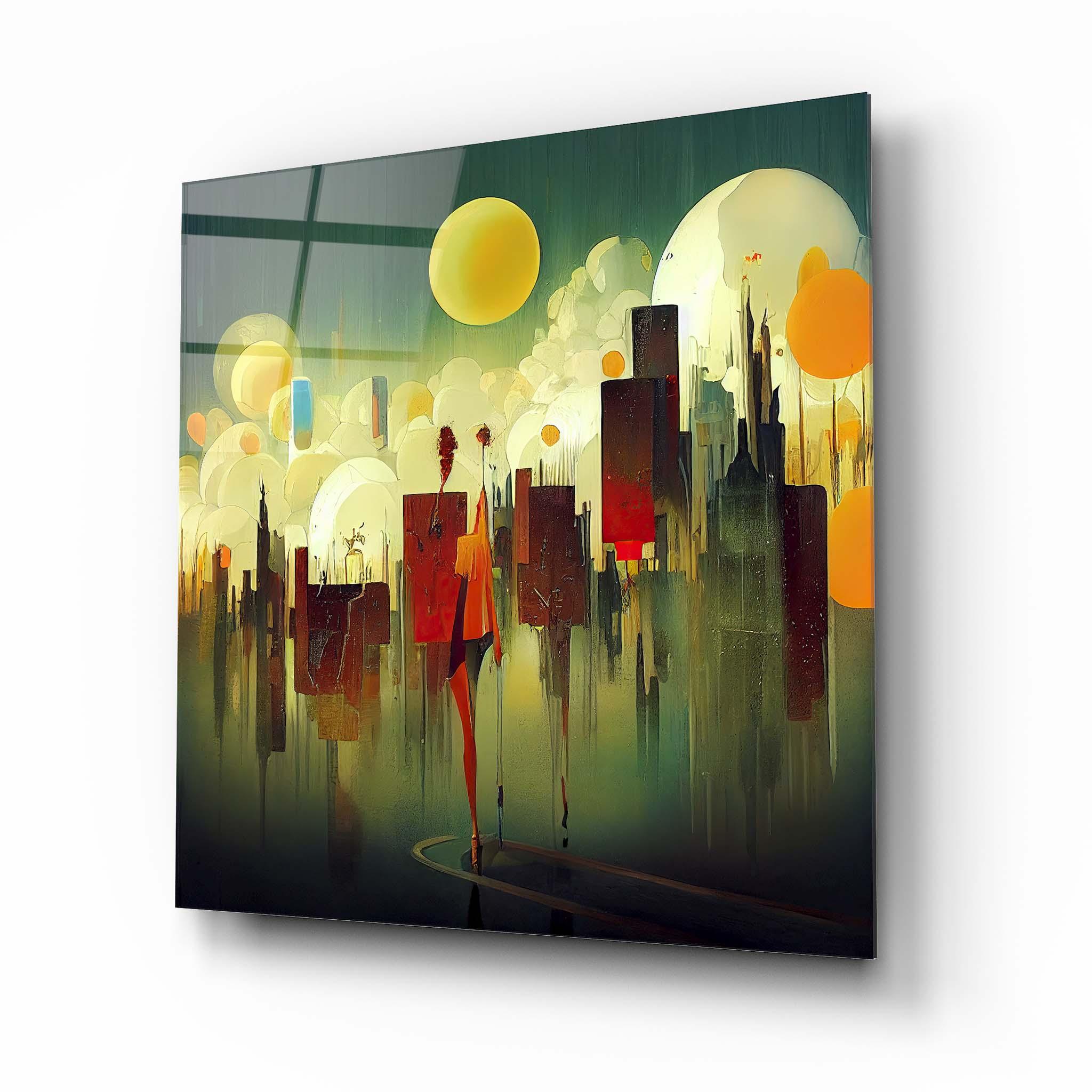 Abstract Colored Glass Wall Art