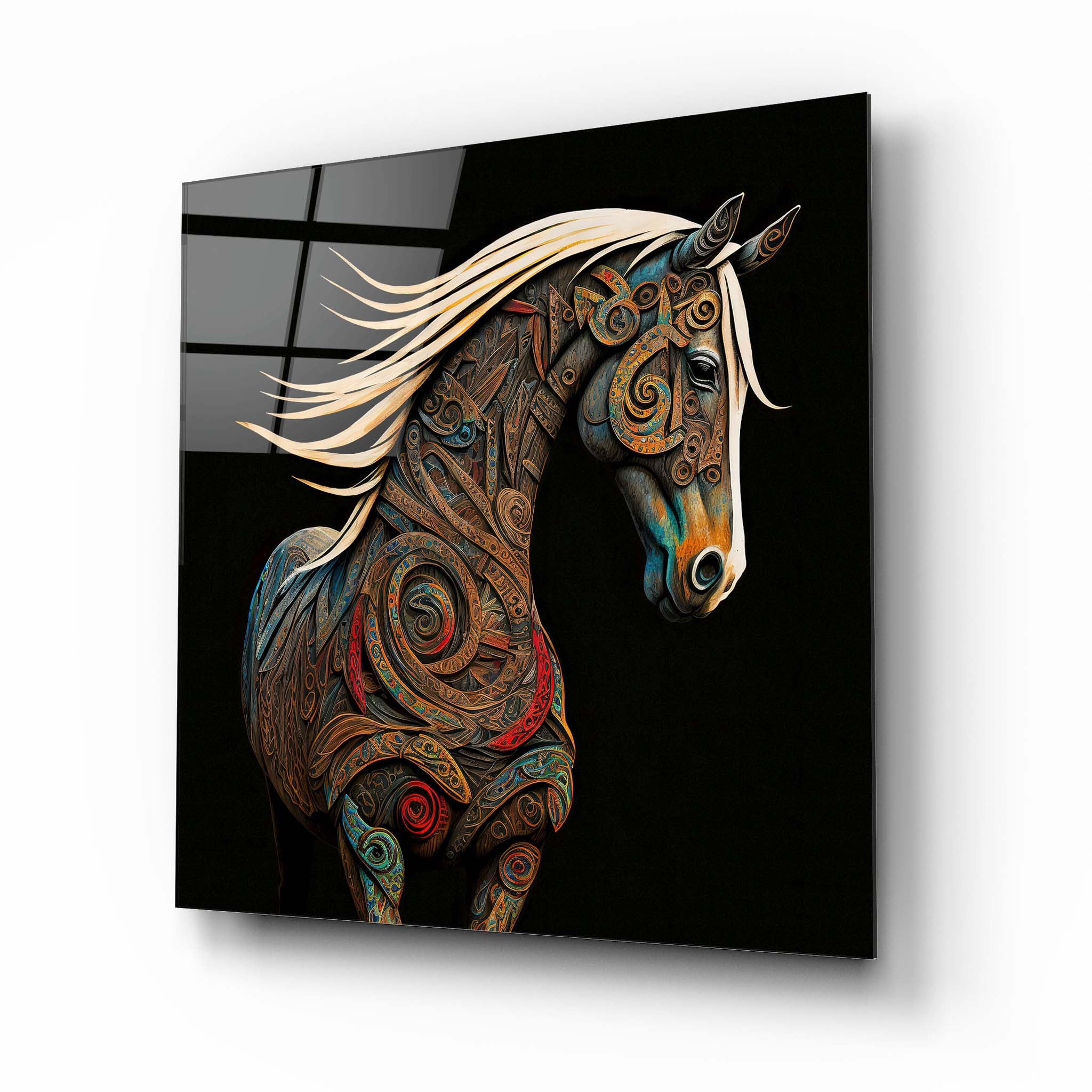 Horse Glass Wall Art 2