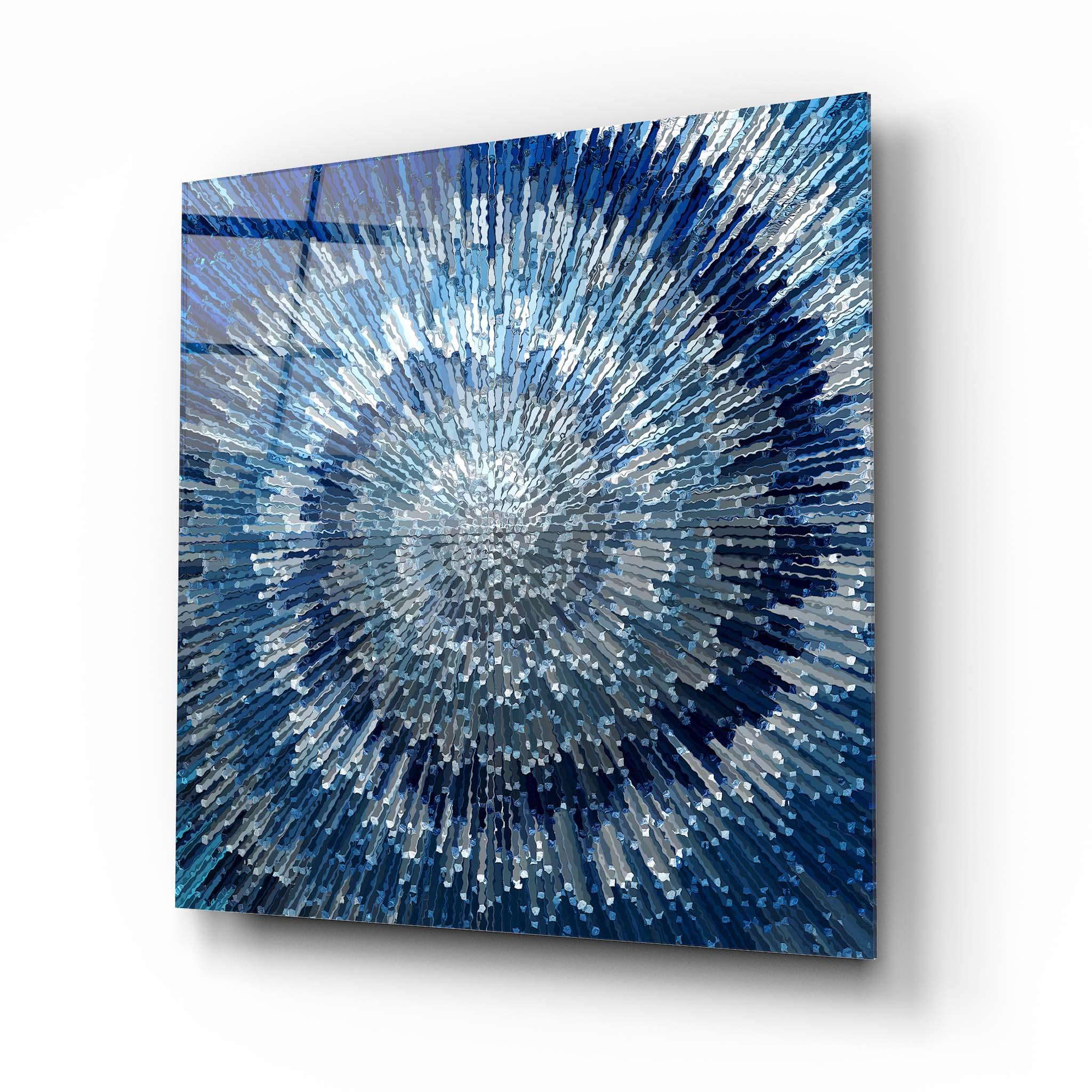 Abstract Blue Glass Wall Art 2