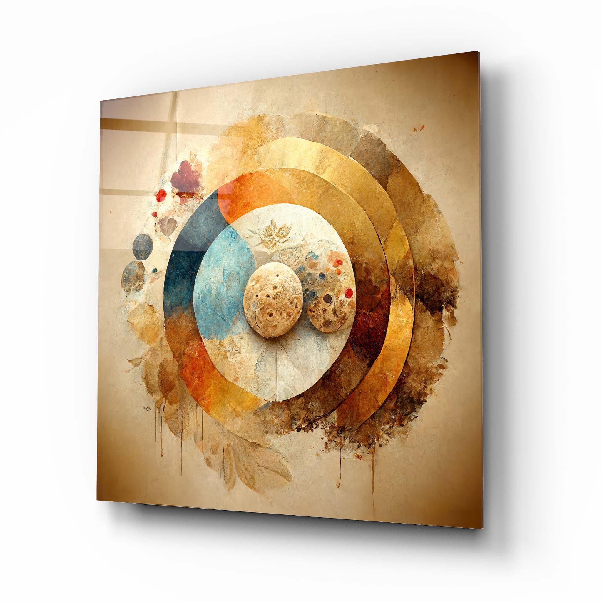 Abstract Round Glass Wall Art