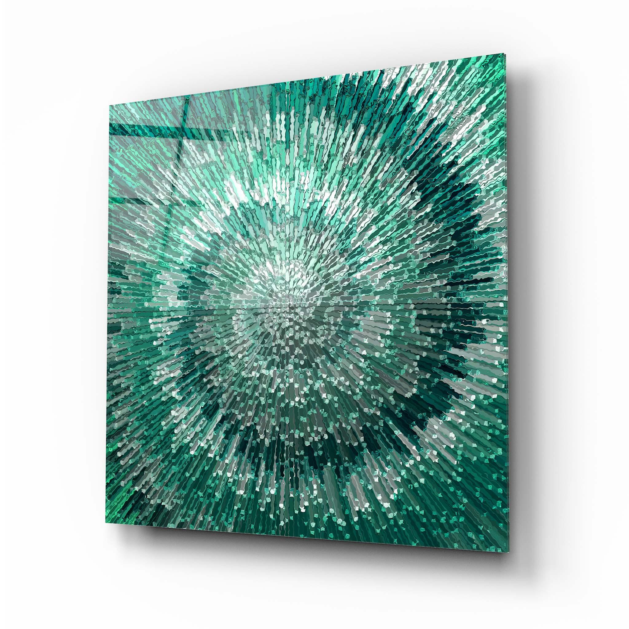 Abstract Green Glass Wall Art