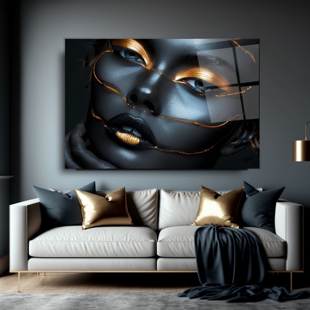 Golden Essence Glass Wall Art