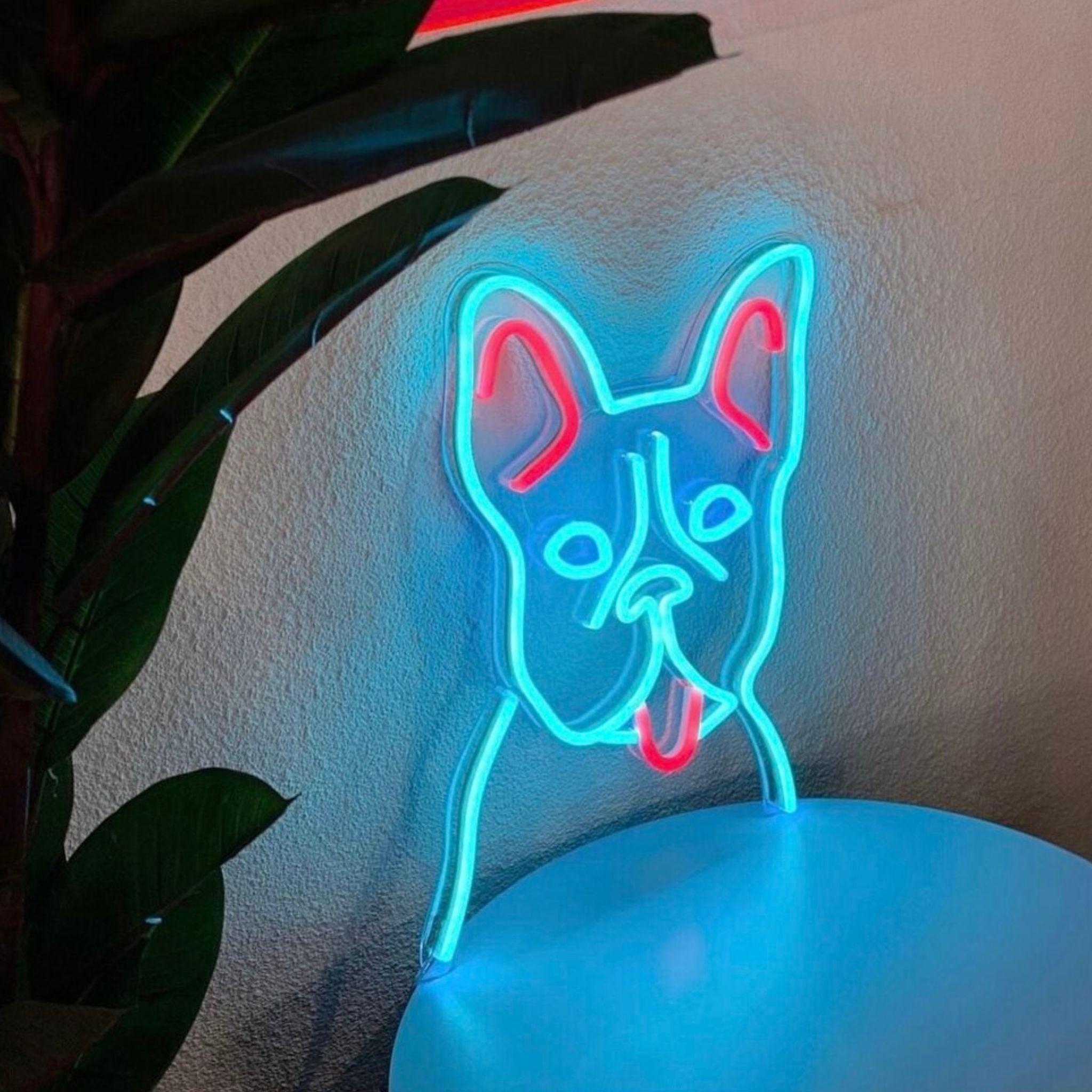 Frenchie Glow: Neon French Bulldog