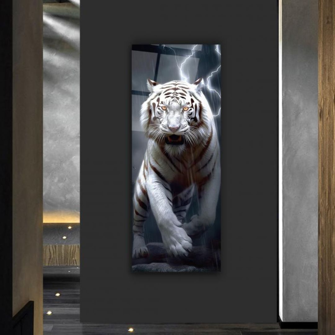 White Tiger Glass Wall Art