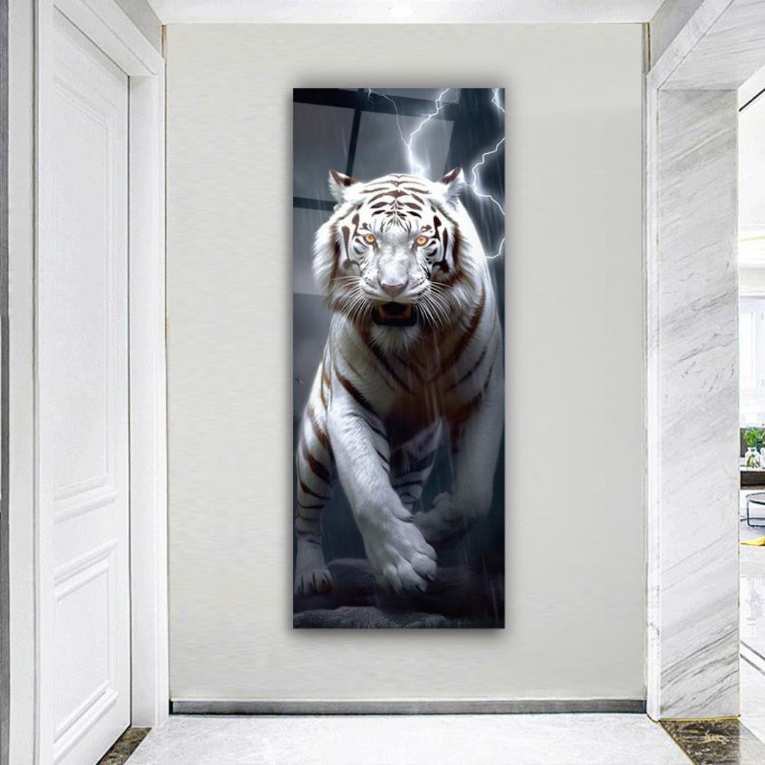 White Tiger Glass Wall Art