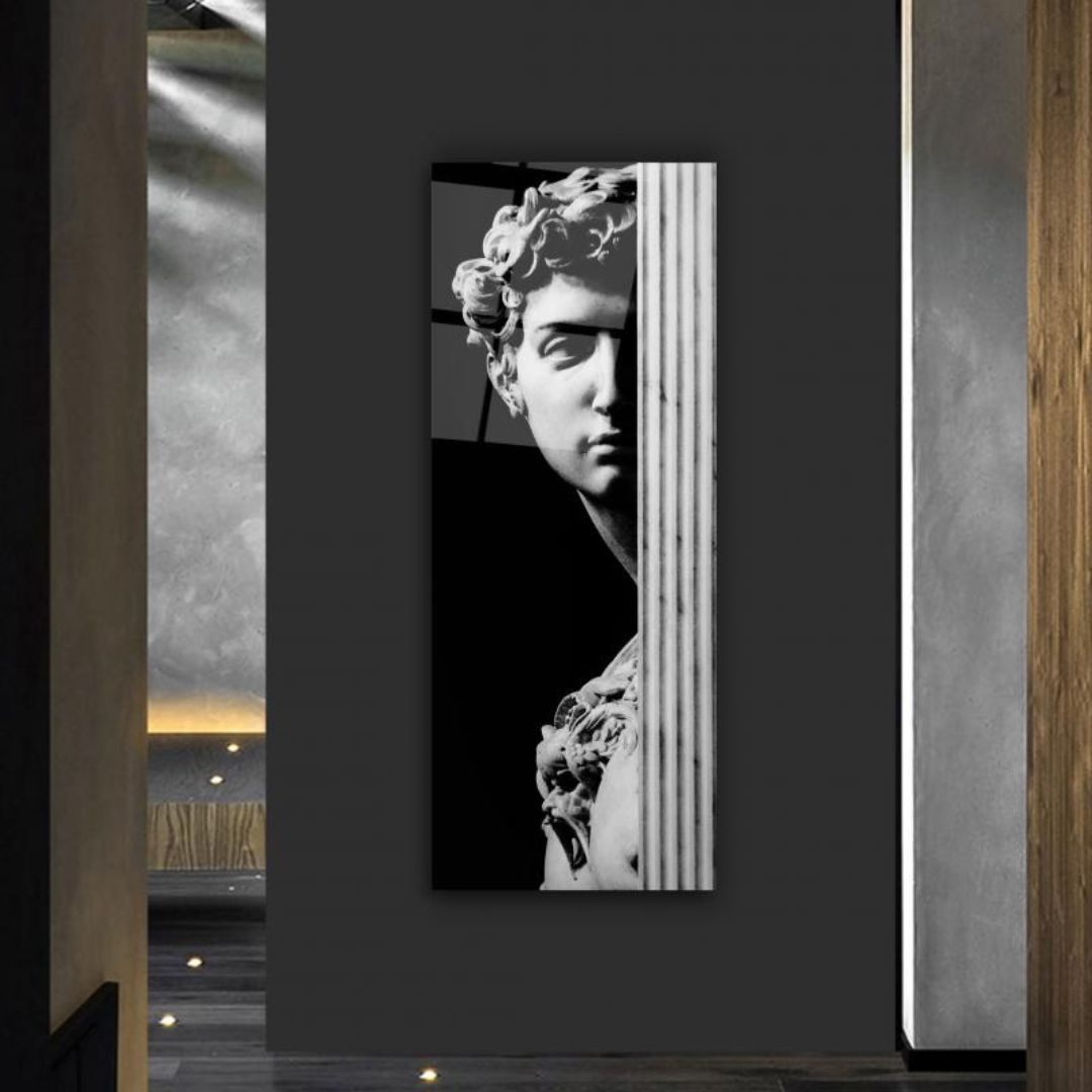 Shadowed David Glass Wall Art