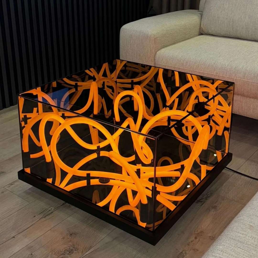 Neon Aura Illuminated Coffee Table