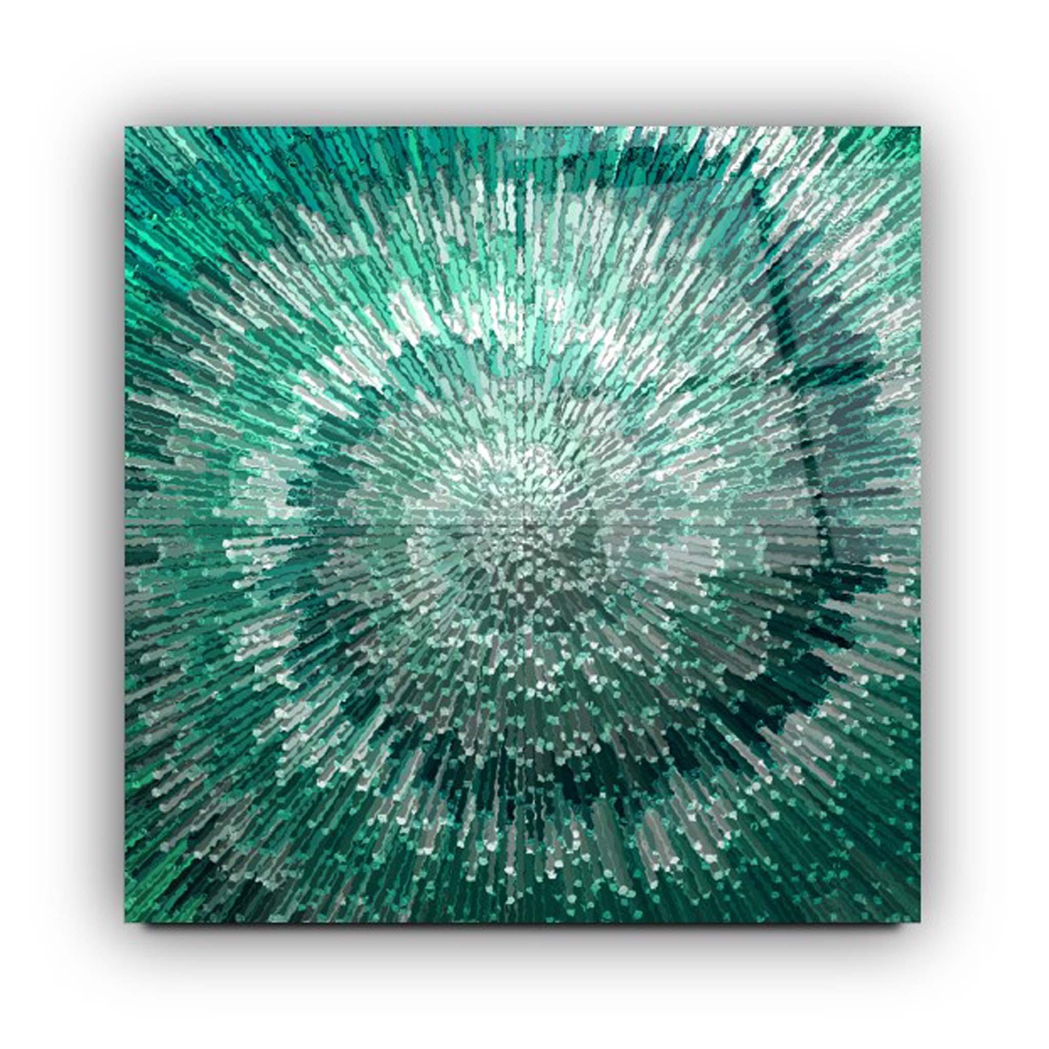 Abstract Green Glass Wall Art - Artchi