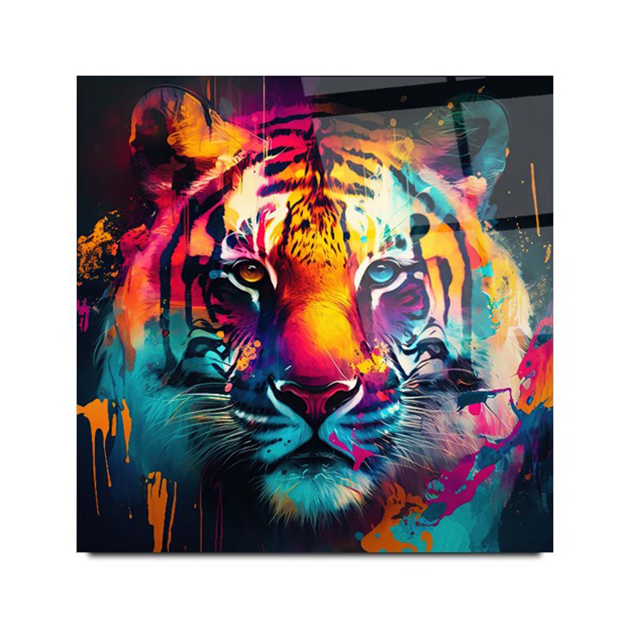 Tiger Glass Wall Art 3