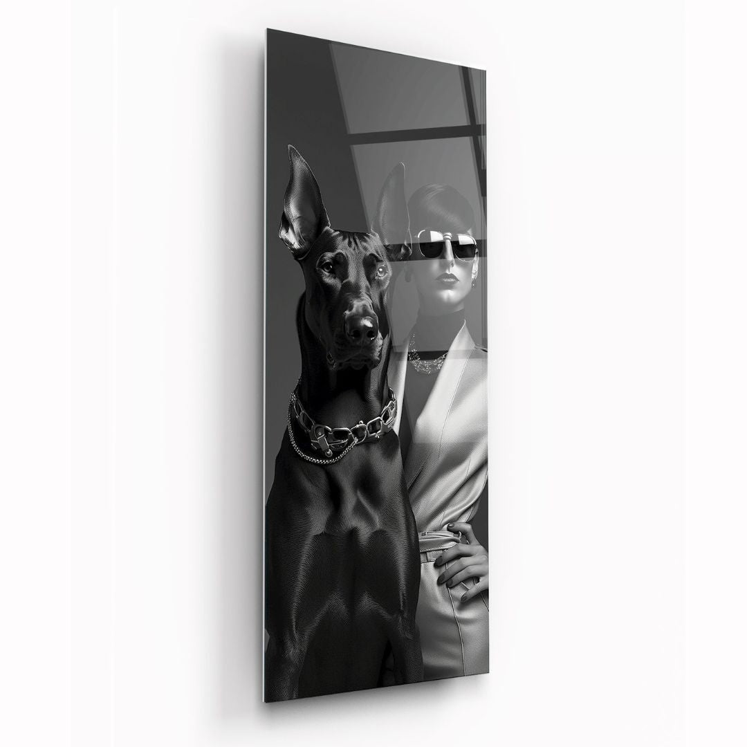 Luxe Guardians Glass Wall Art