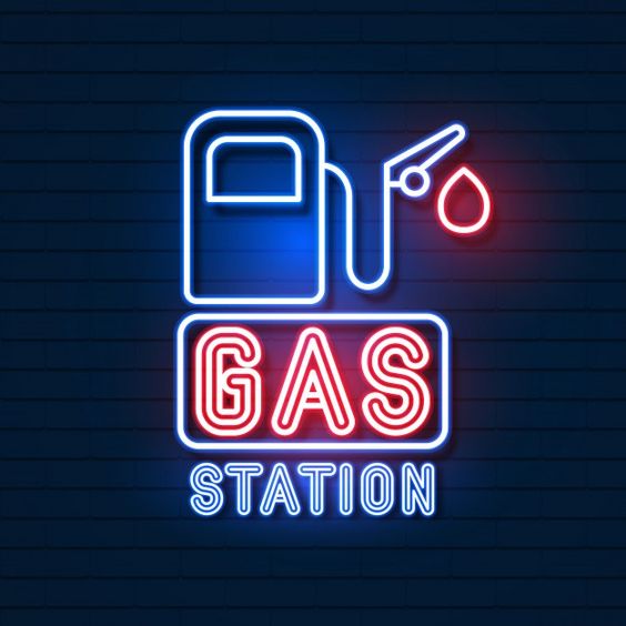 Gas Station Neon Outdoor Sign