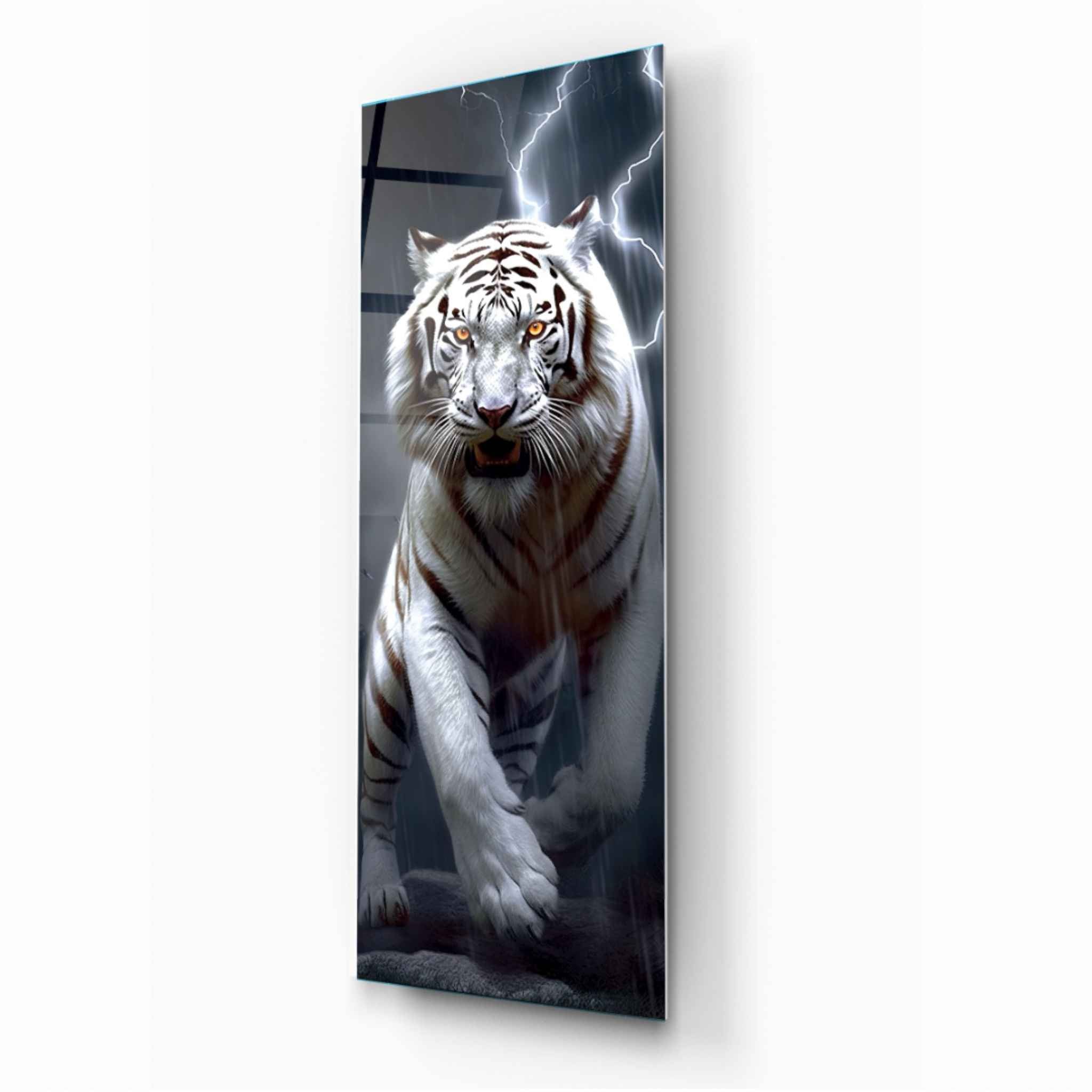 White Tiger Glass Wall Art