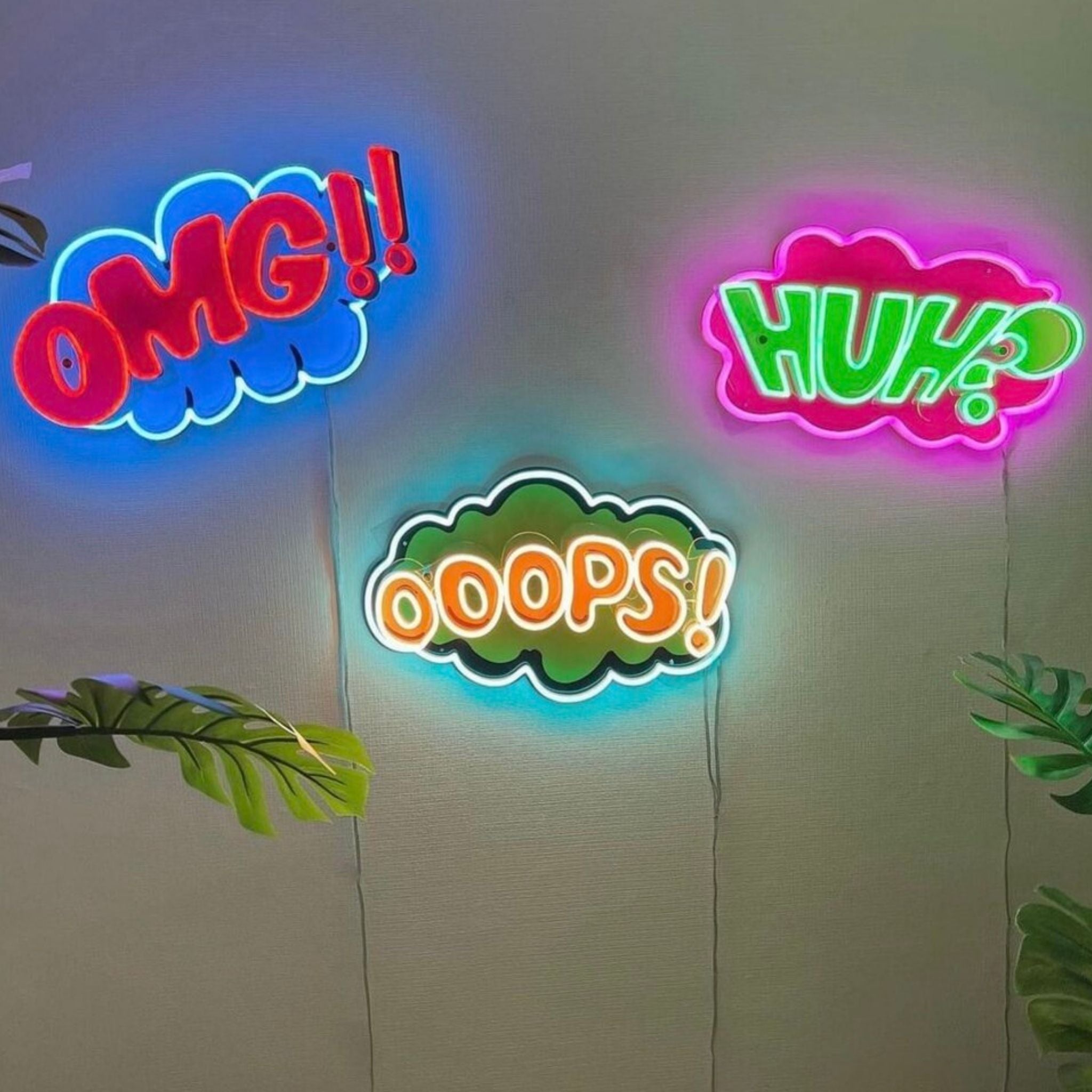 Vibrant Vibes: Funky Words Neon Sign