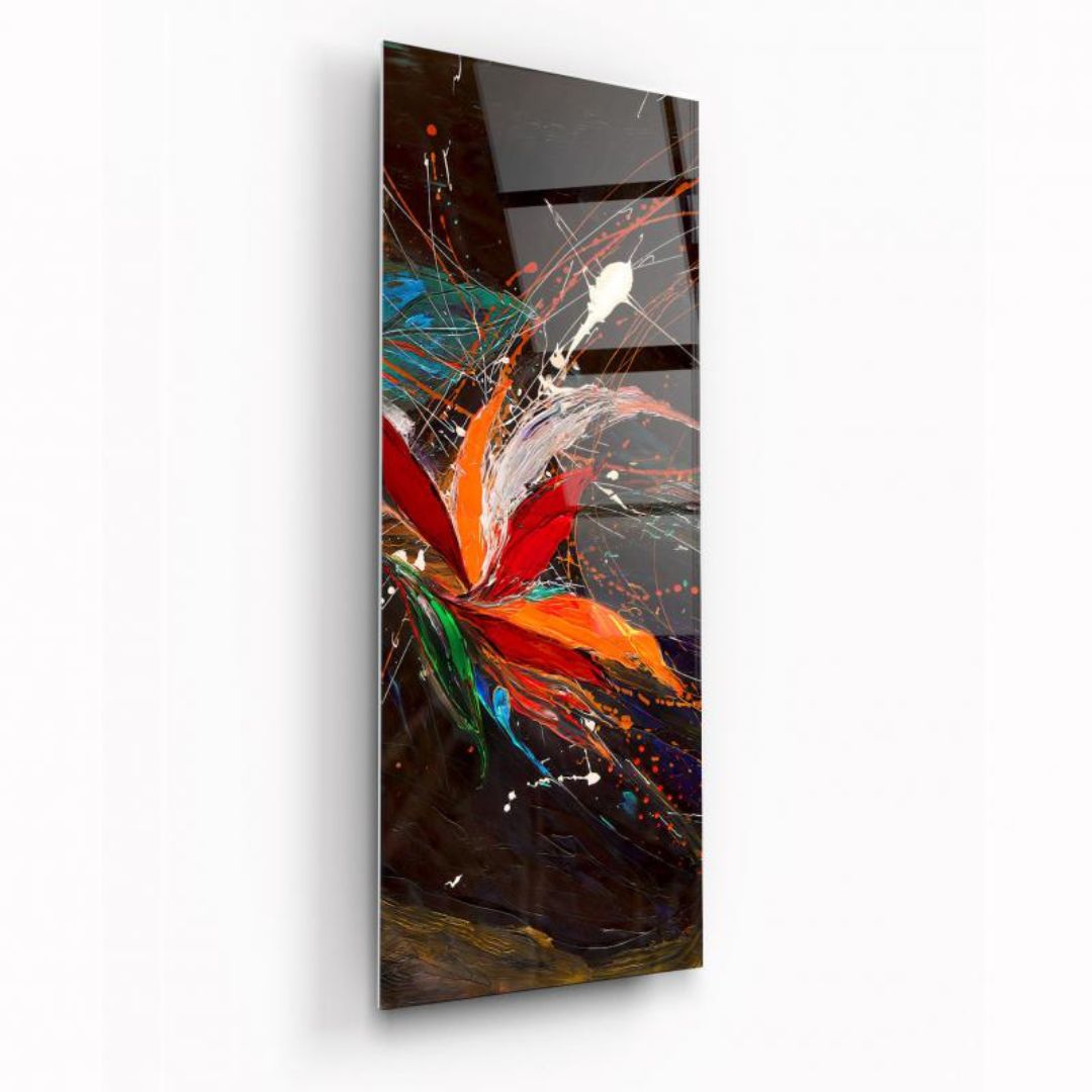 Flare of Passion Glass Wall Art