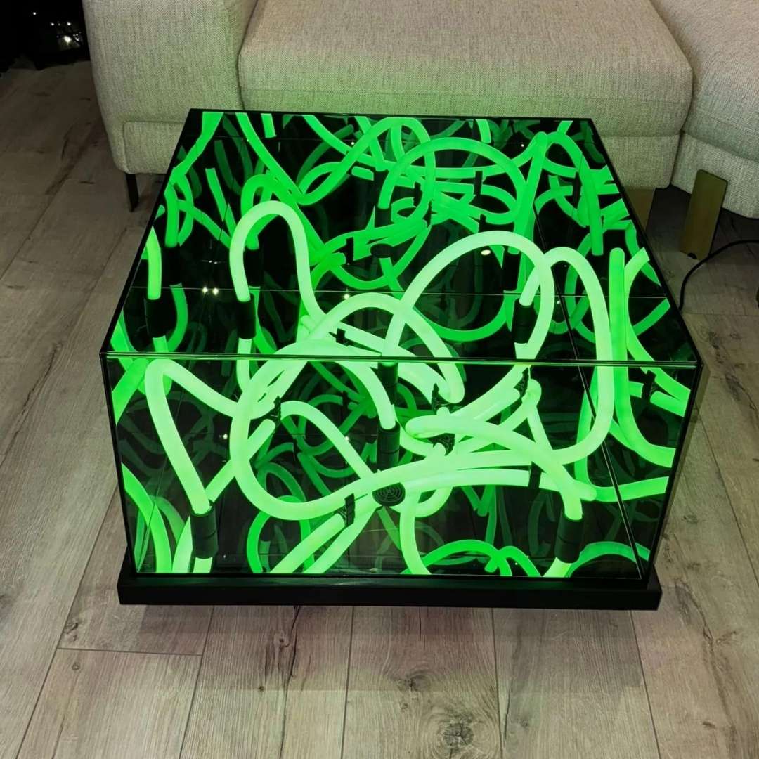 Neon Aura Illuminated Coffee Table