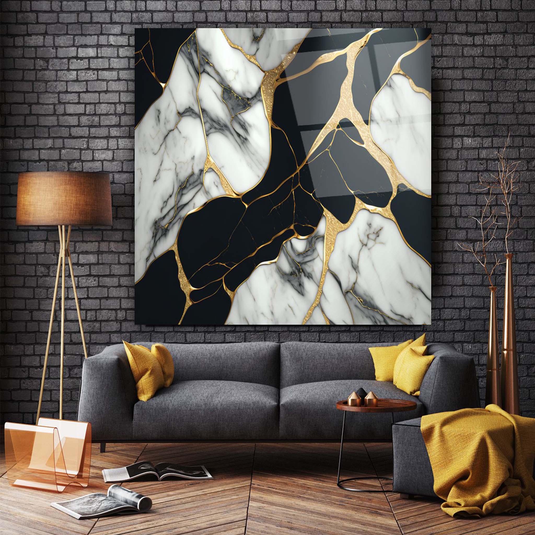 Marble Glass Wall Art 2