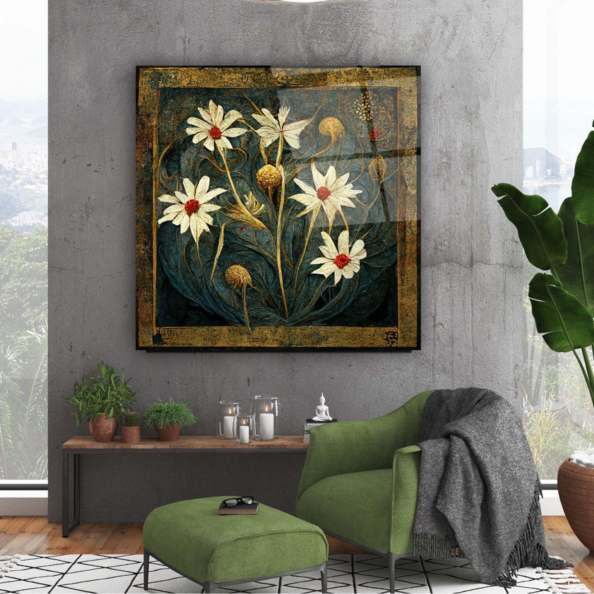 Flower Glass Wall Art 15