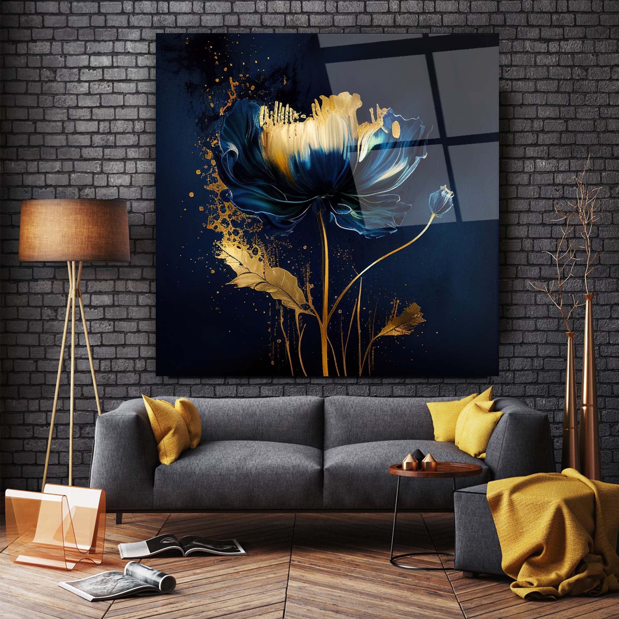 Flower Glass Wall Art 5