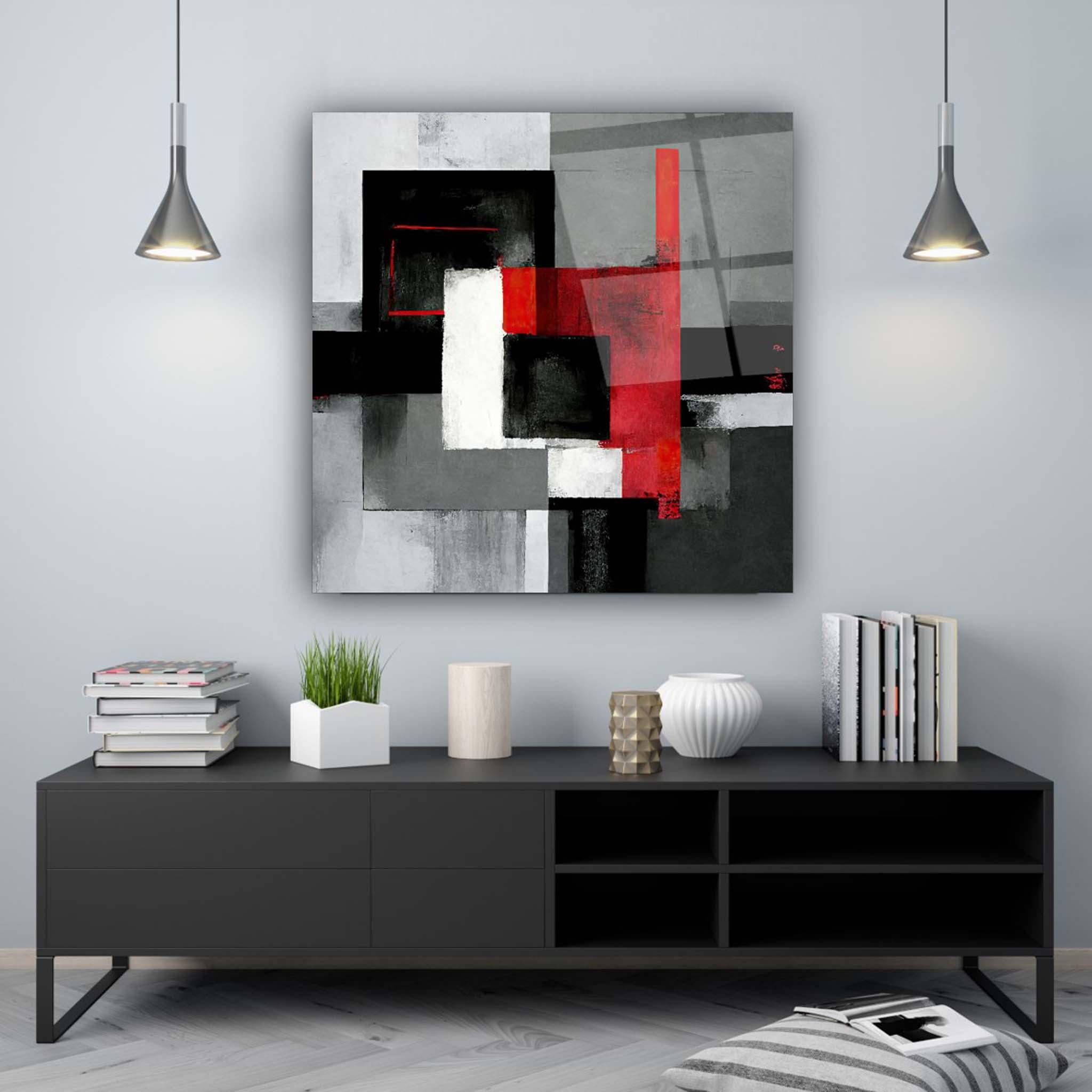 Abstract Glass Wall Art 11 - Artchi
