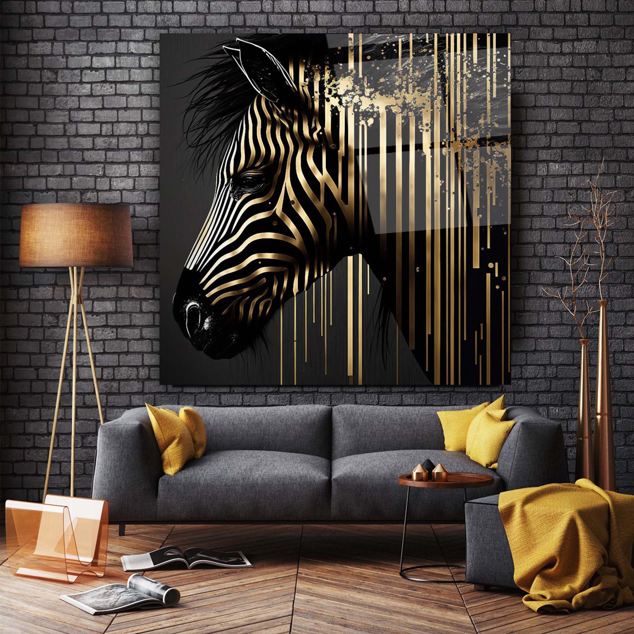 Zebra Glass Wall Art 2