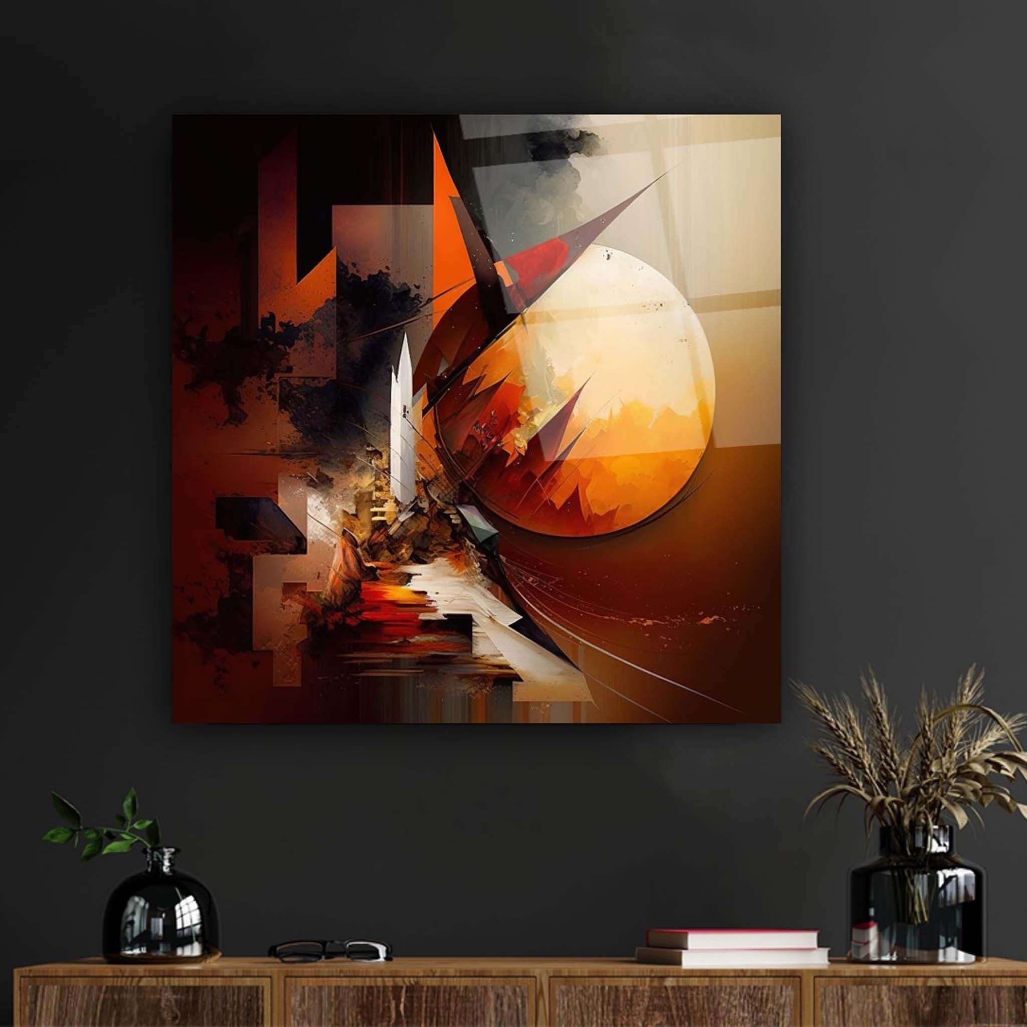 Abstract Glass Wall Art 4 - Artchi