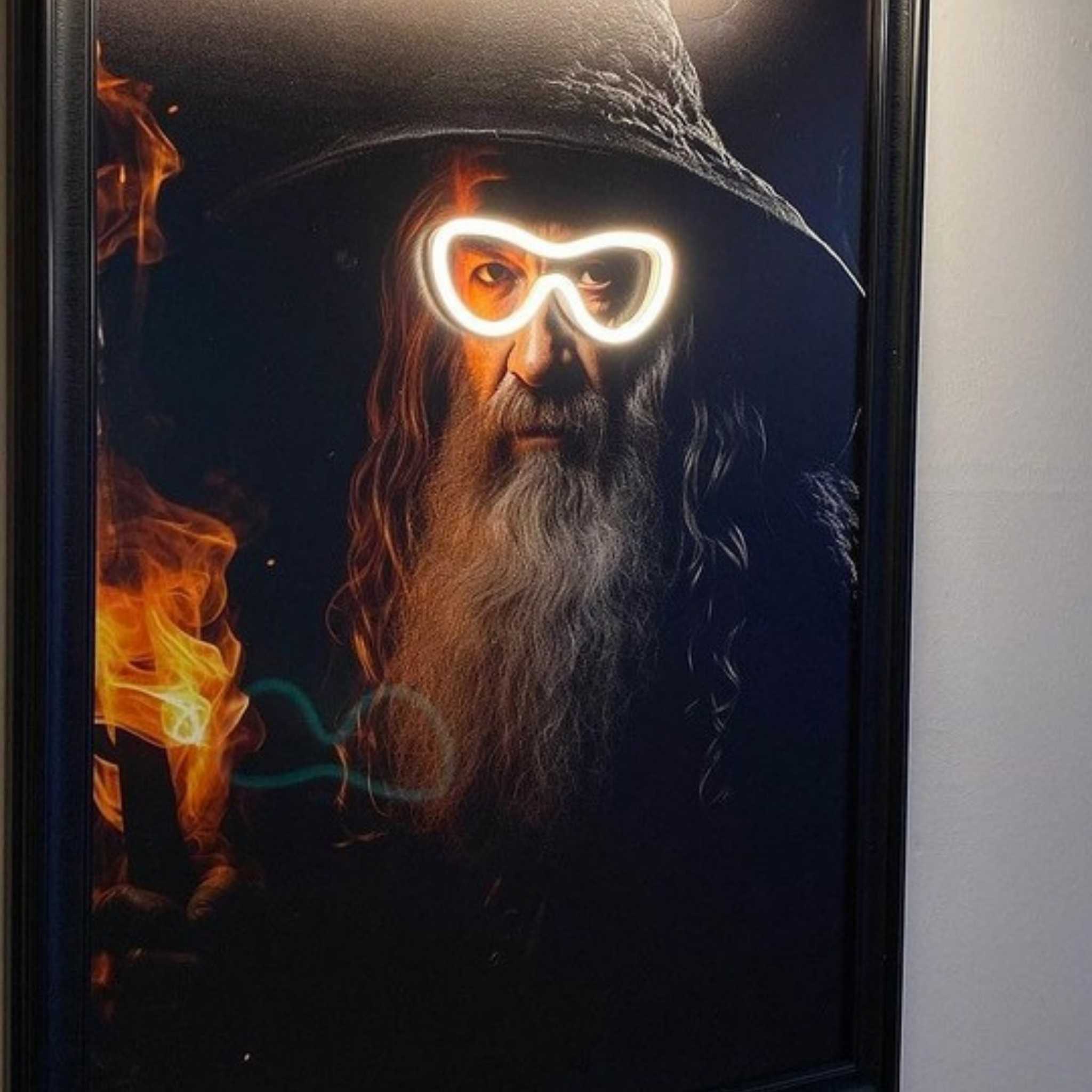 Mystical Gandalf: Neon Sign Wall Art