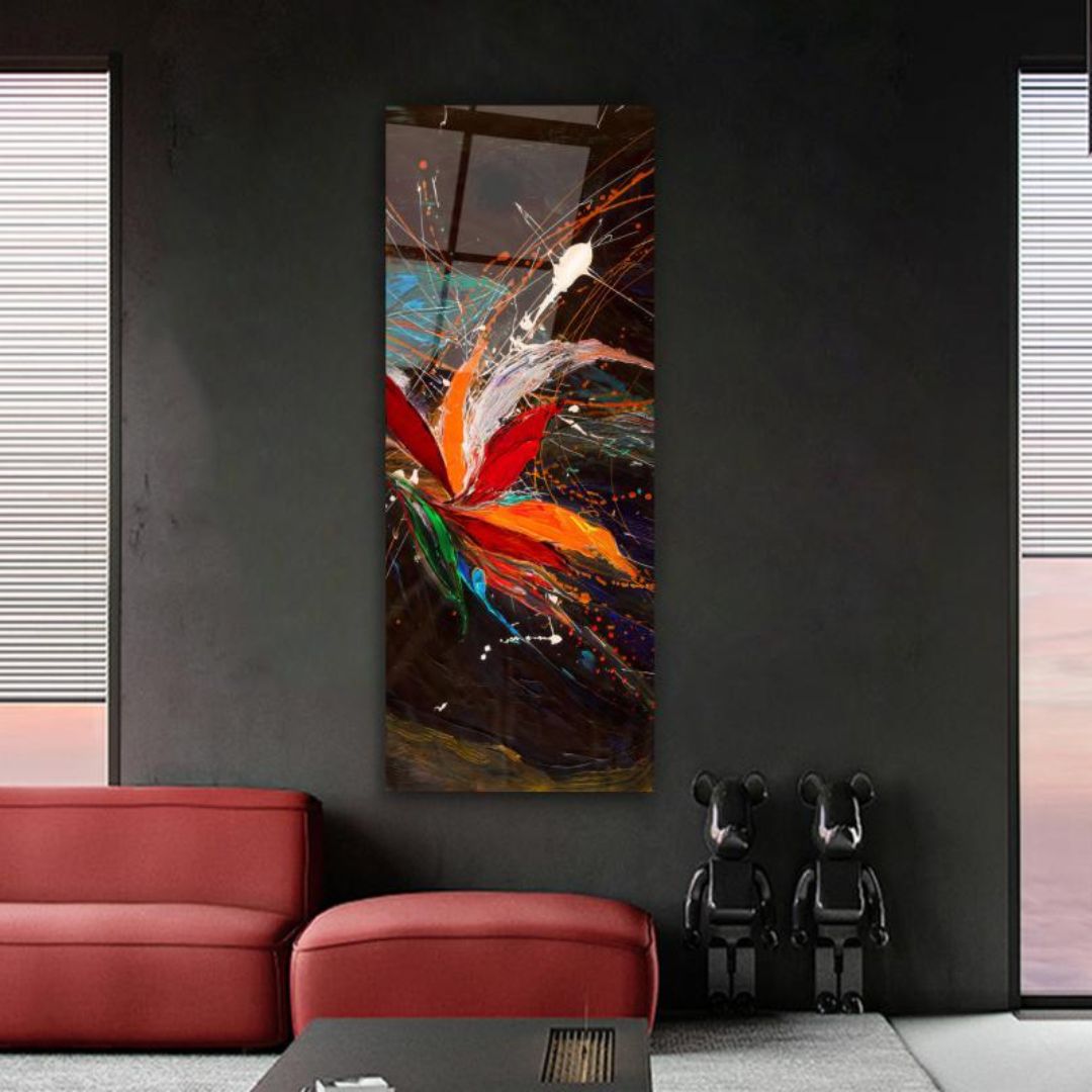 Flare of Passion Glass Wall Art