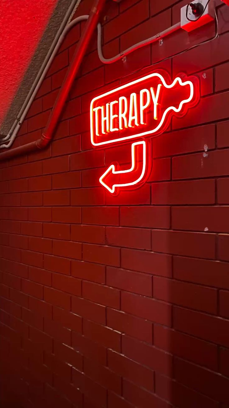 Therapy Arrow Neon Sign