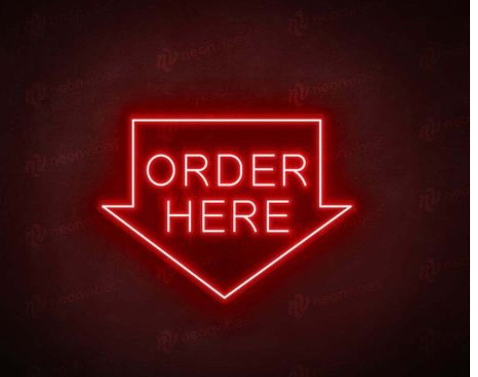 Order Here Neon Outdoor Sign