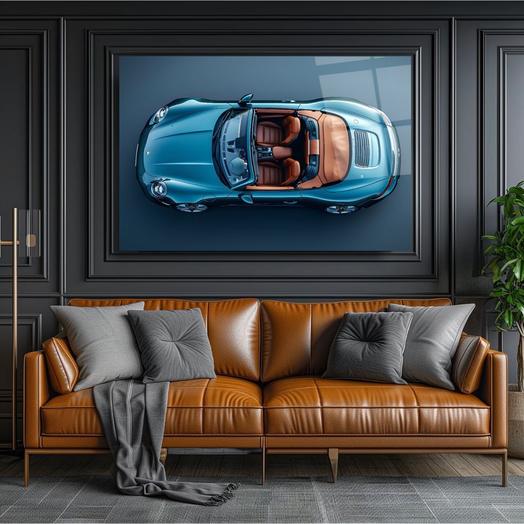 Luxury Sports Car Glass Wall Art