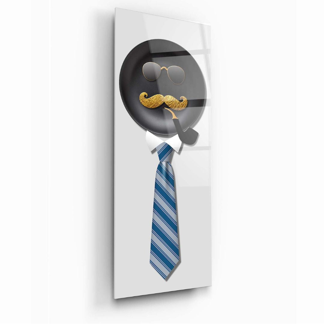 Dapper Gentleman Glass Wall Art